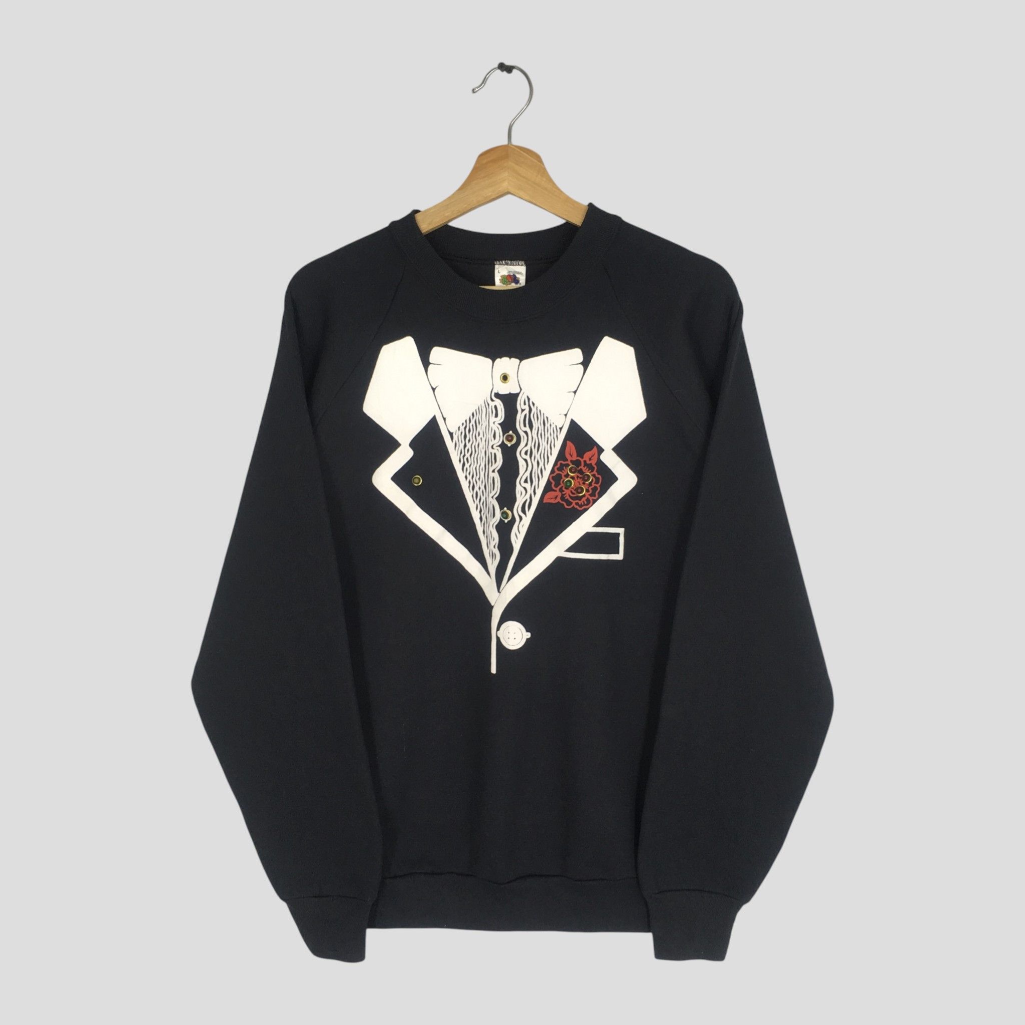 Fruit Of The Loom Vintage 90s Fruit Of The Loom Graphic Black - 829 Size US L / EU 52-54 / 3 - 1 Thumbnail