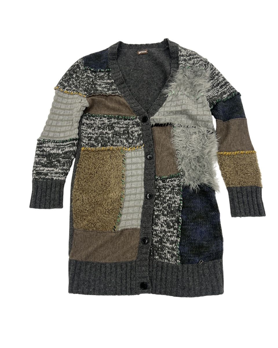 John Galliano Jhon Galliano Alpaca Mohair Wool Multi-Patch Cardigan Size US XS / EU 42 / 0 - 1 Thumbnail