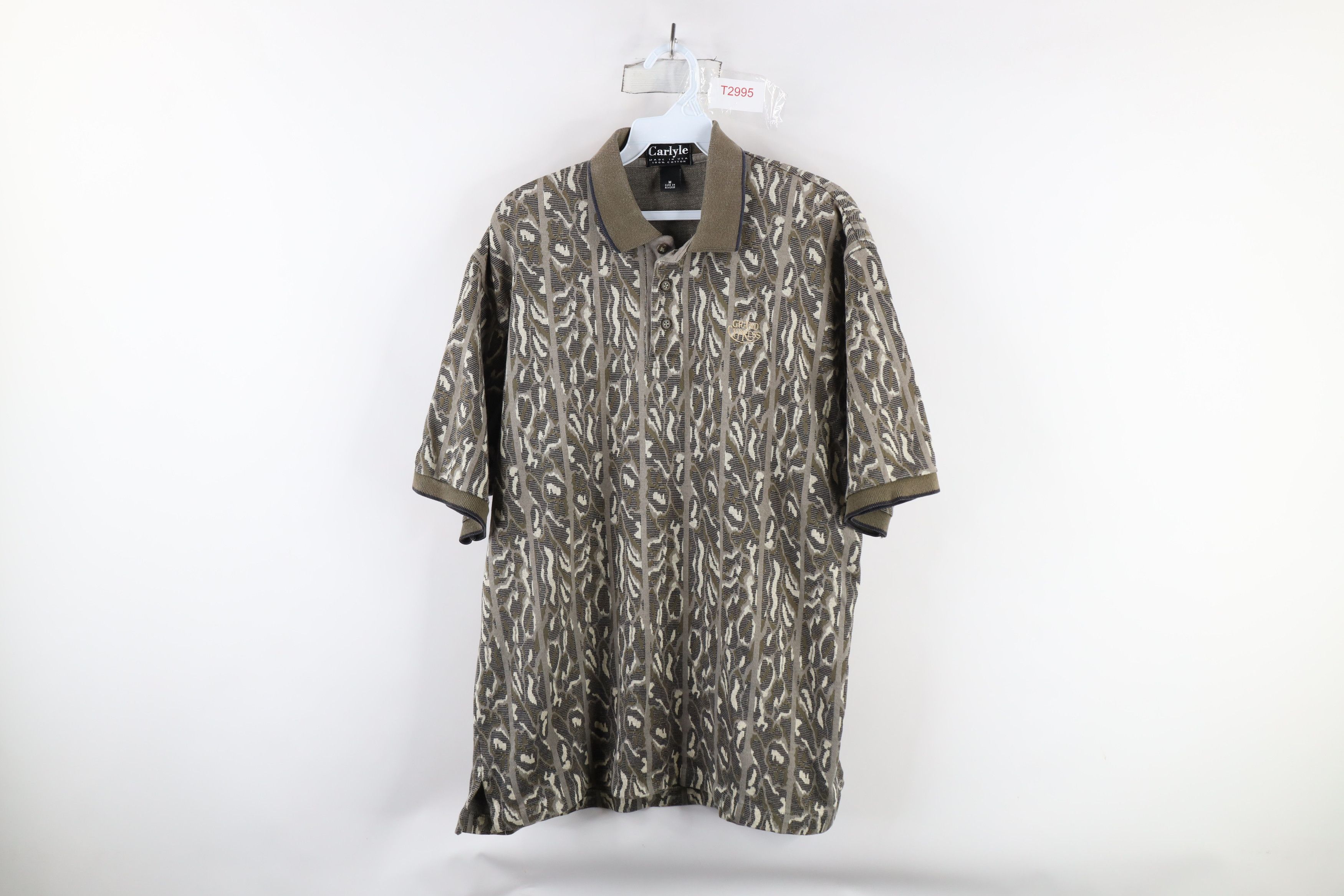 Vintage Vintage 90s Streetwear Striped Camouflage Polo Shirt USA Size US M / EU 48-50 / 2 - 1 Thumbnail