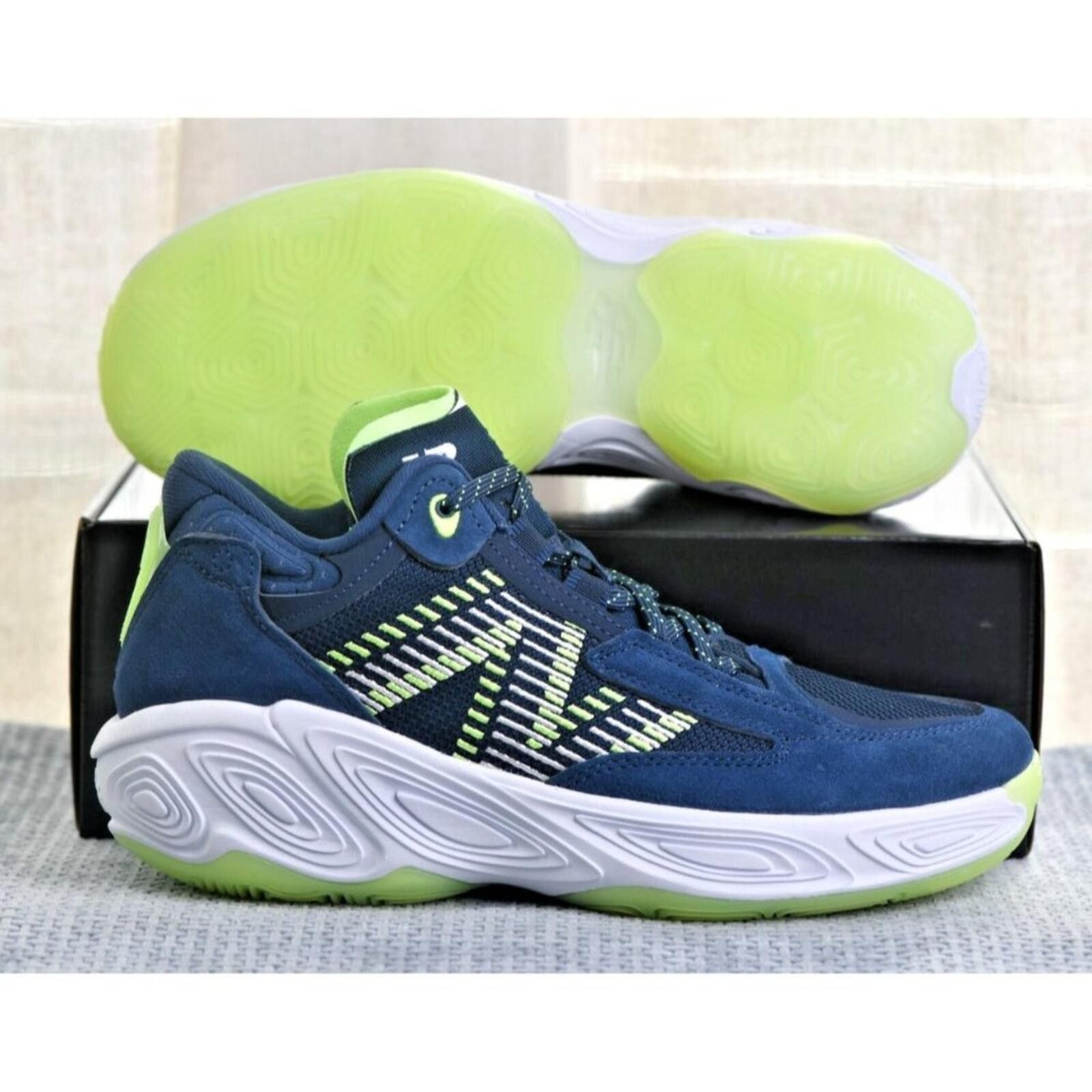 New Balance New Balance Fresh Foam BB v2 | Navy/Lime Glow Size US 8 / EU 41 - 2 Thumbnail