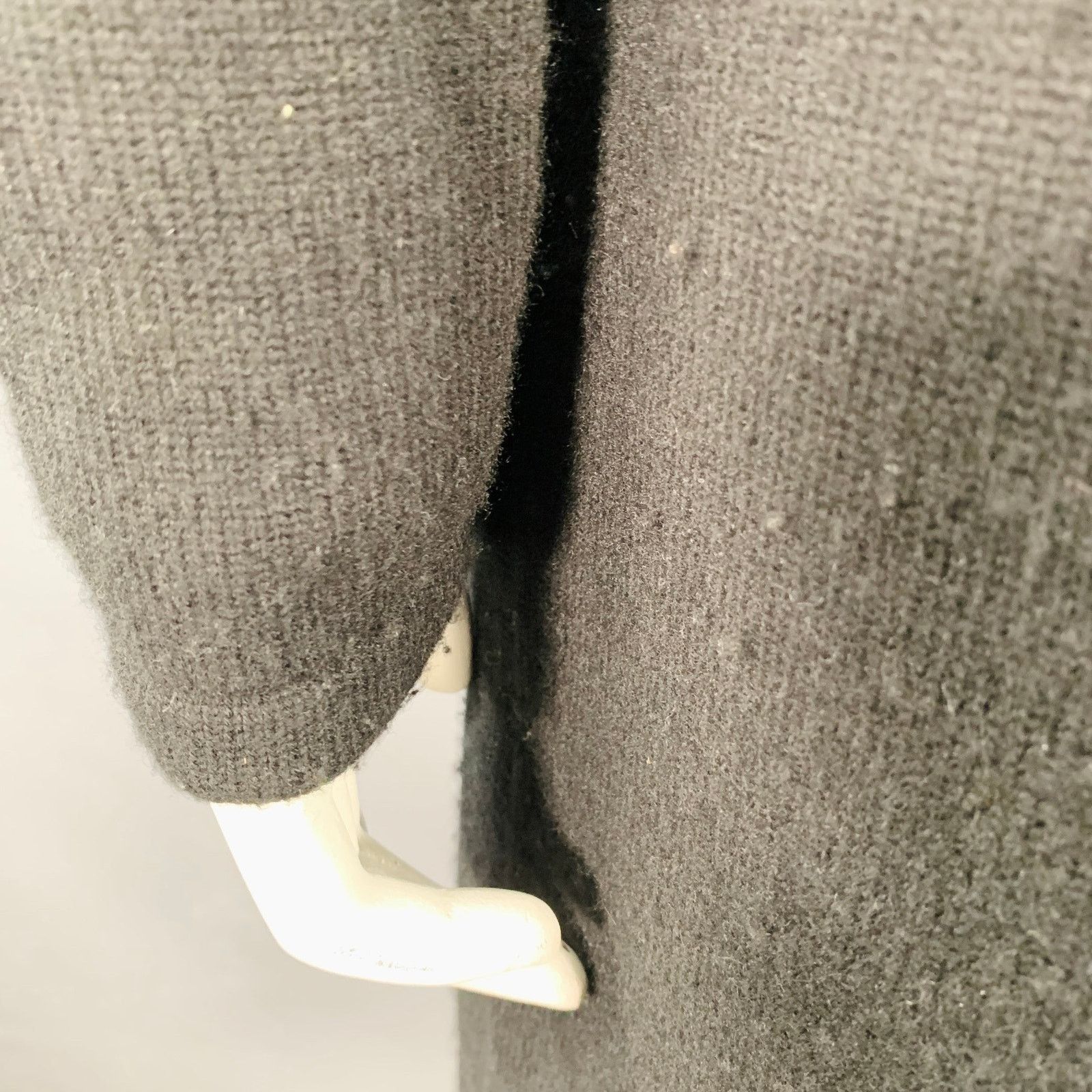 Ralph Lauren Size L Black Cashmere Lambskin Trim Open Front Cardigan Size L / US 10 / IT 46 - 5 Thumbnail