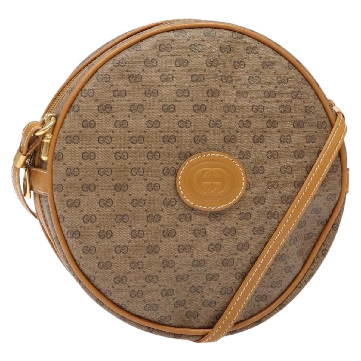 GUCCI Micro GG Supreme Shoulder Bag Pvc Beige Gold 007 115