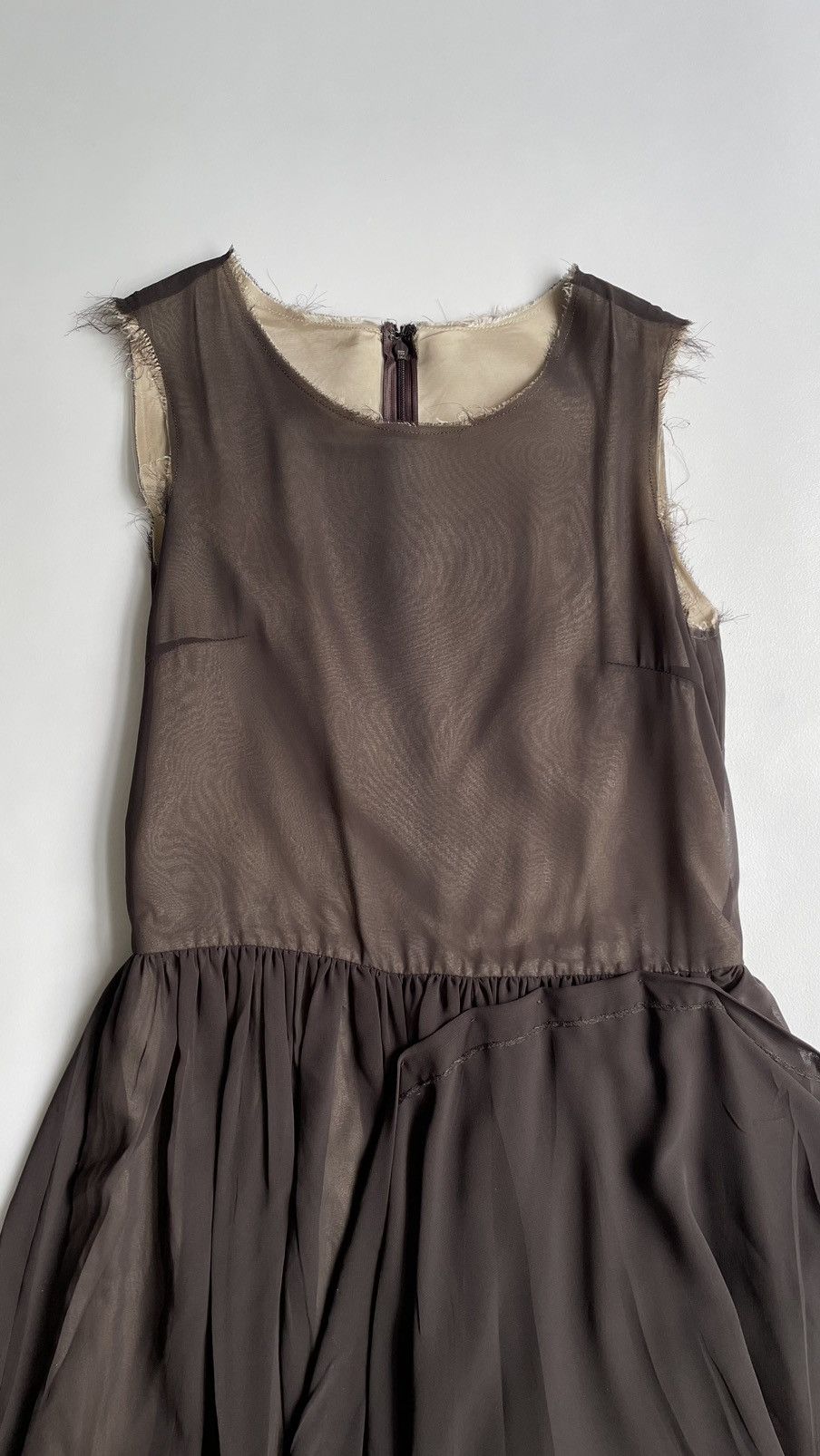Maison Margiela S/S 03 Raw Edge Lifted Up Skirt Dress Size M / US 6-8 / IT 42-44 - 4 Thumbnail