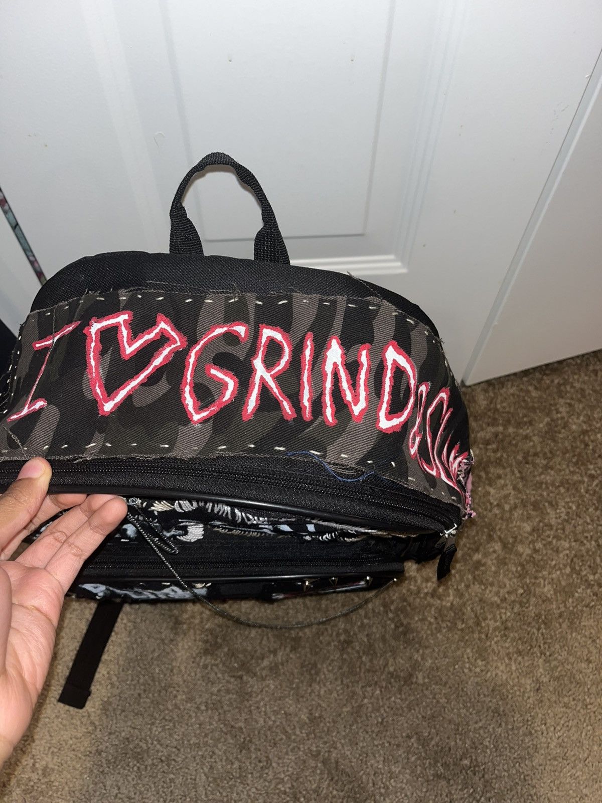Other OOAK Grindcore/Slam metal Custom Backpack Size ONE SIZE - 3 Thumbnail