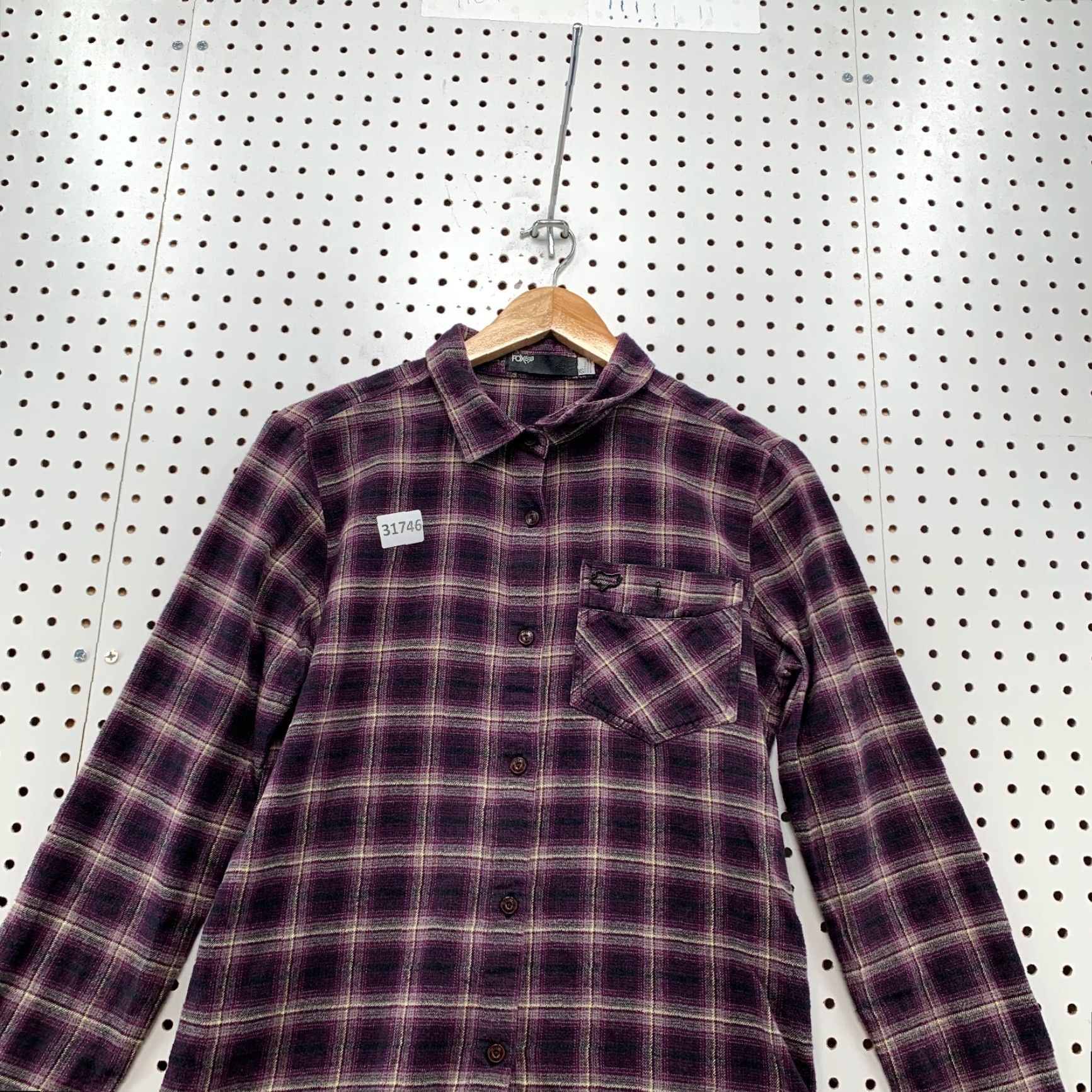 Fox Racing FOX Racing Flannel Button Shirt Mens XS Purple Plaid I DONT CARE 20x27.5 Size US XS / EU 42 / 0 - 3 Thumbnail