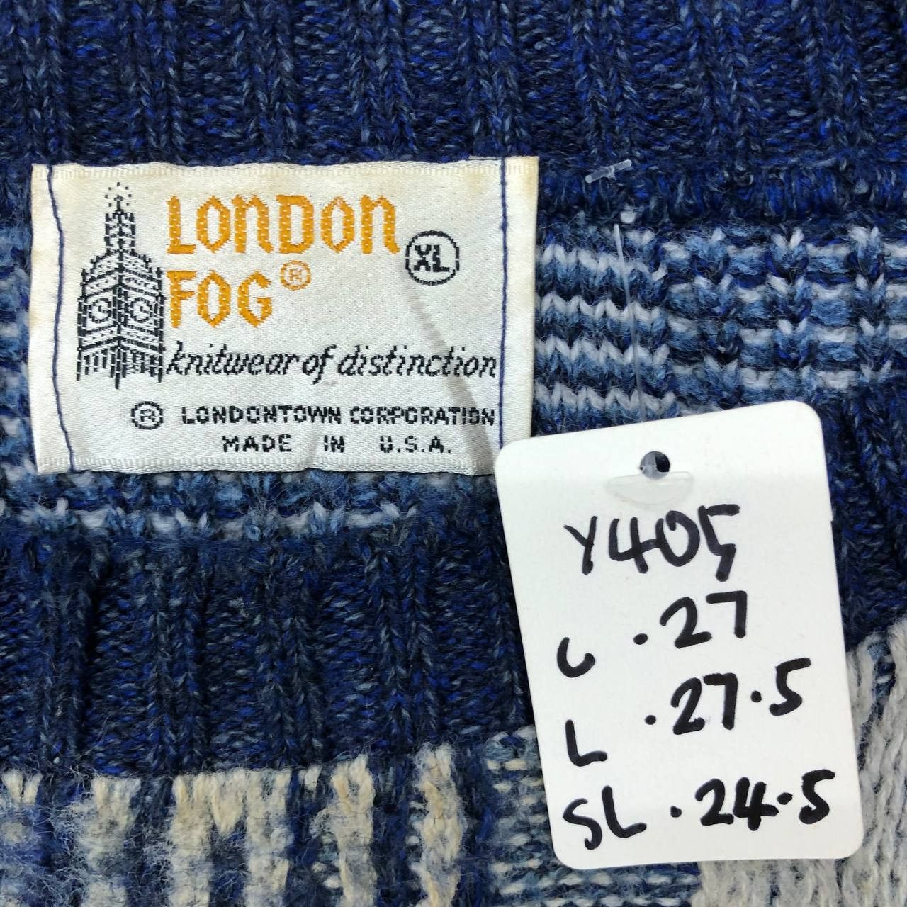 London Fog Y405 VTG KNITWEAR OF DISTINCTION BY LONDON FOG Size US XL / EU 56 / 4 - 6 Thumbnail