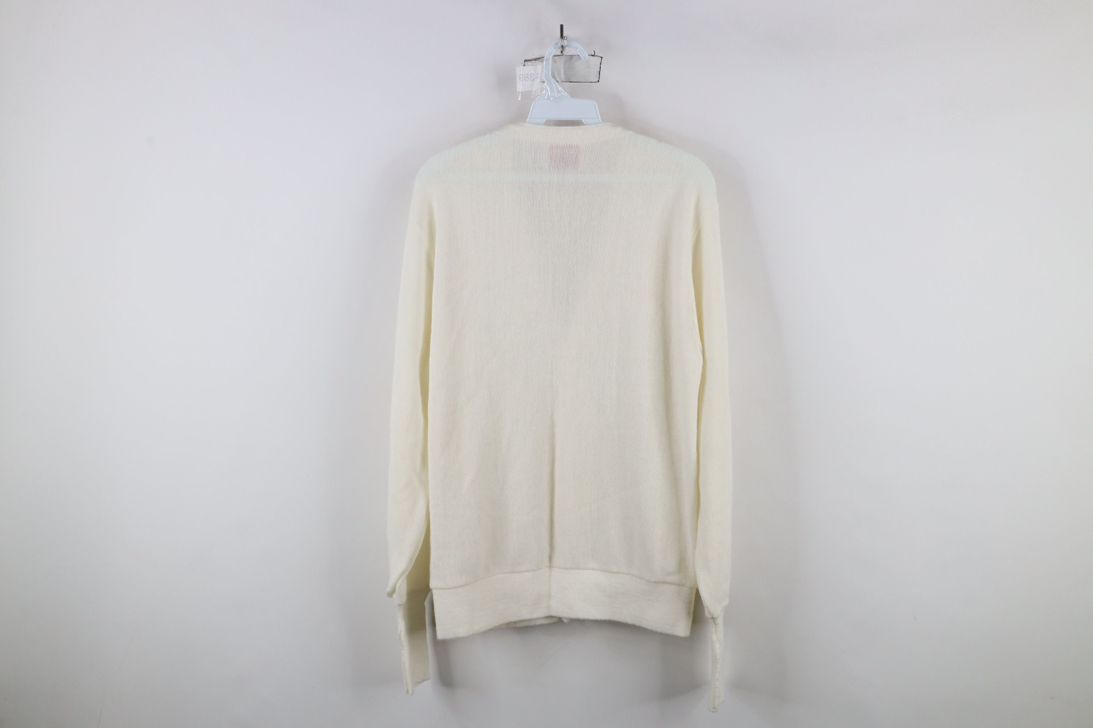 Vintage Vintage 70s Le Tigre Patch Knit Cardigan Sweater White USA Size US M / EU 48-50 / 2 - 9 Thumbnail