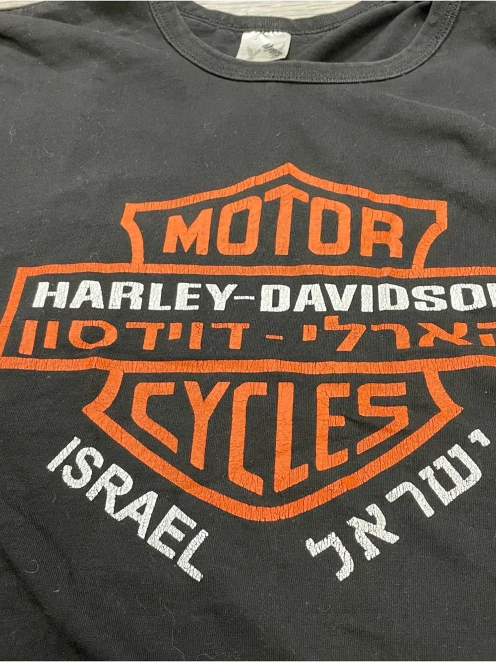 Harley Davidson Vintage 90s Harley Davidson Israel T-Shirt Hebrew Logo Size US M / EU 48-50 / 2 - 2 Thumbnail
