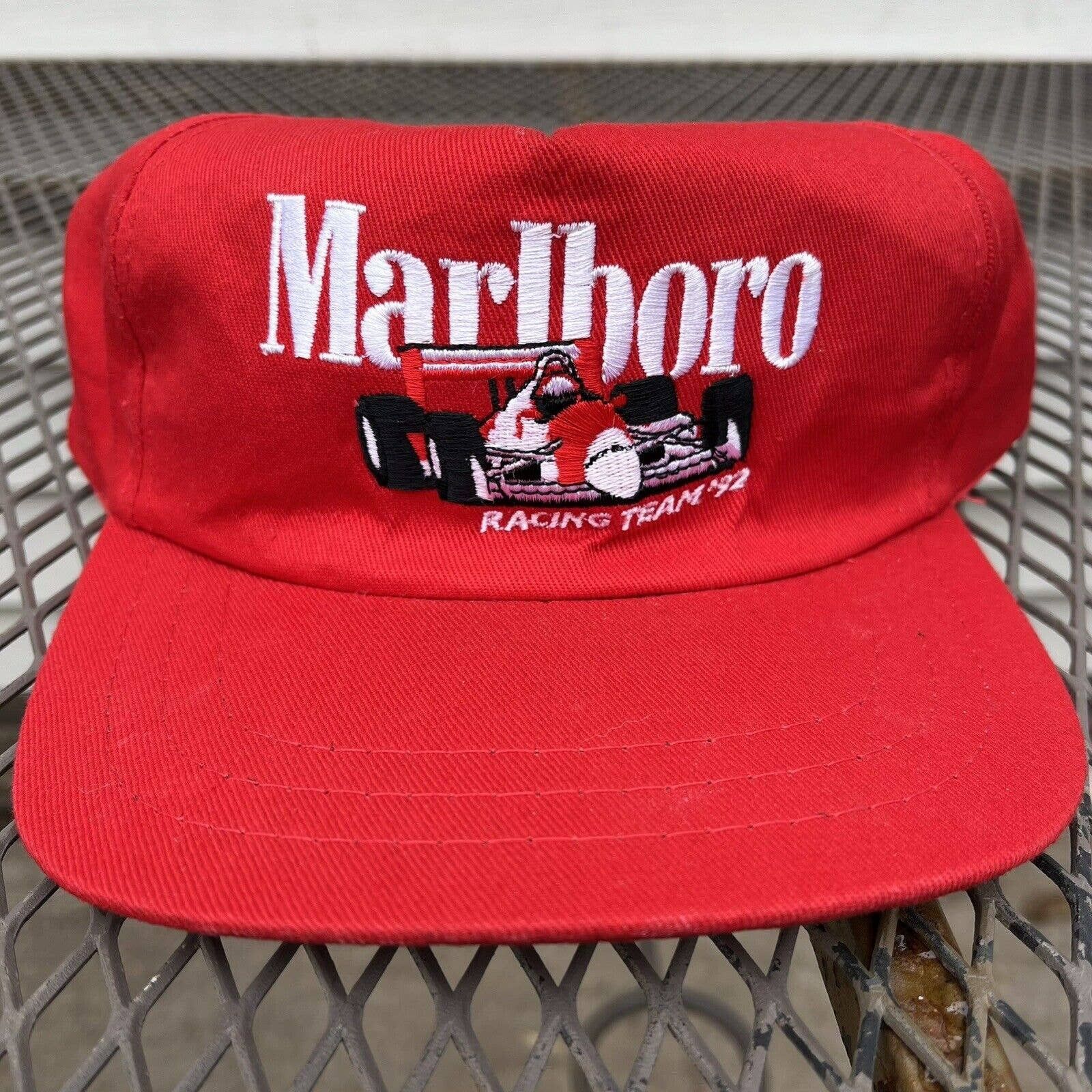 Marlboro Marlboro Racing Team 1992 Vintage Snapback Hat Red Trucker