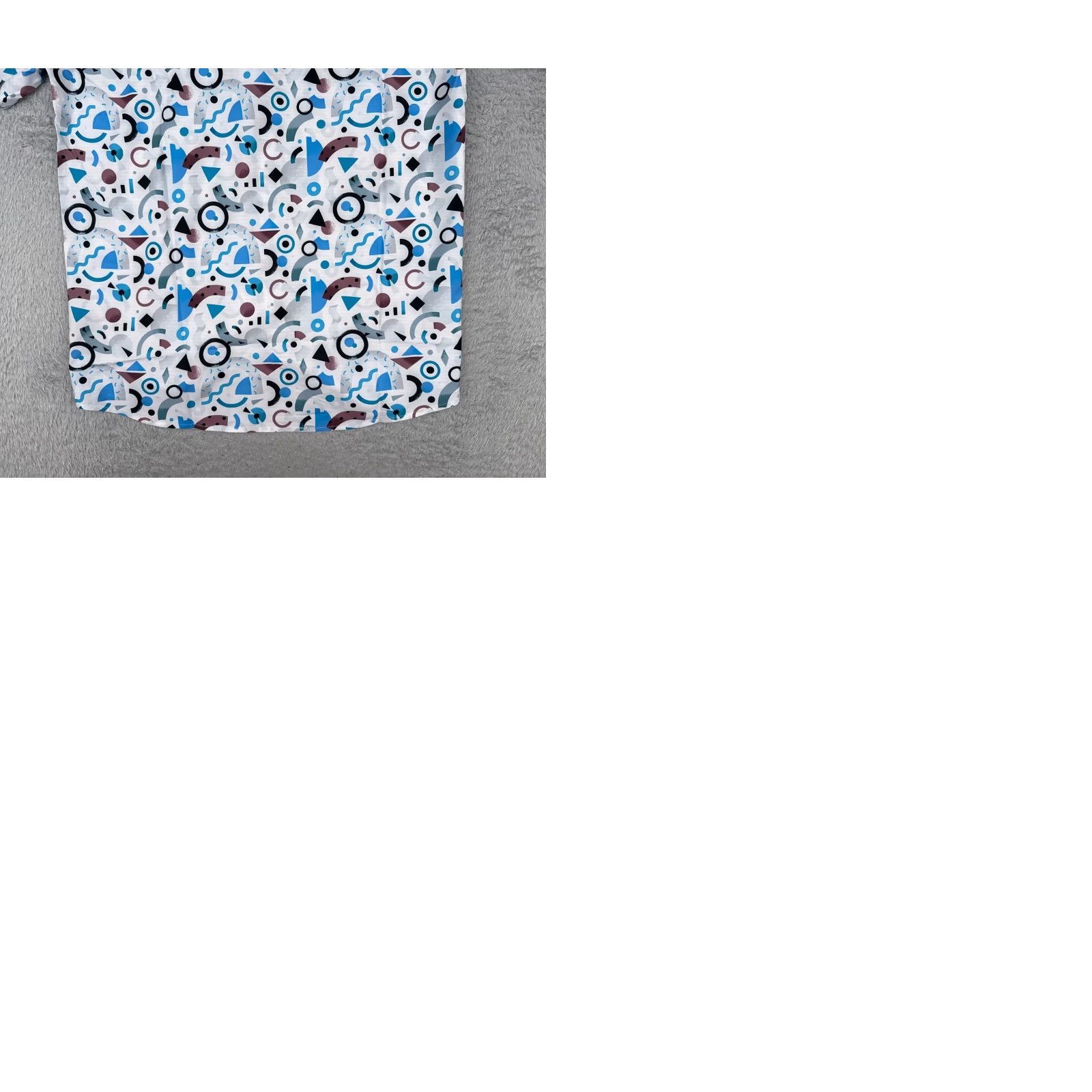 Vintage Dixxon Shirt Adult Large White Blue Party Shirt The New Wave Retro 90s Look Poly Shirt Button-Up Men Regular Short Sleeve Floral Hawaiian 90s Mens Size US L / EU 52-54 / 3 - 10 Thumbnail