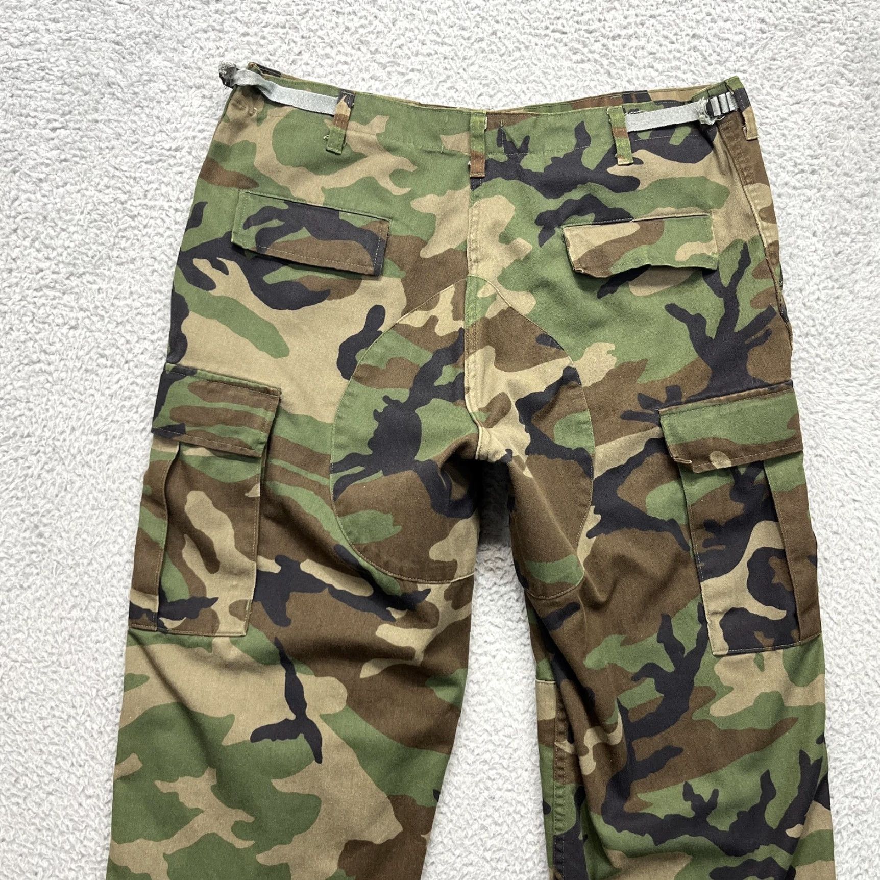 TRU-SPEC Pants Mens Large Woodland Camo Cargo BDU Adjustable Waist Drawstring