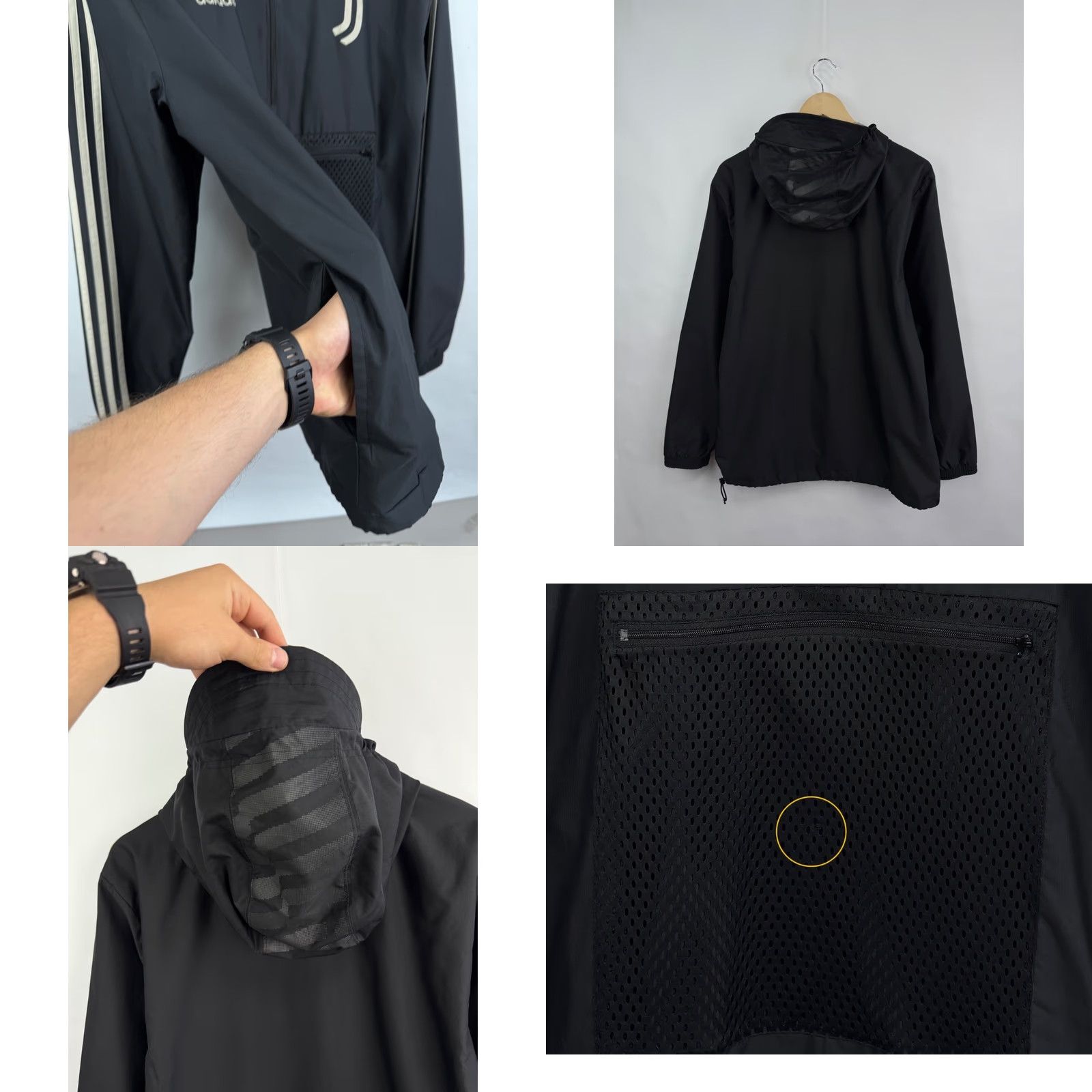 Adidas Nike Adidas Juventus Anorak Jacket Men's M Black Retro Y2K Blokecore Size US M / EU 48-50 / 2 - 9 Thumbnail