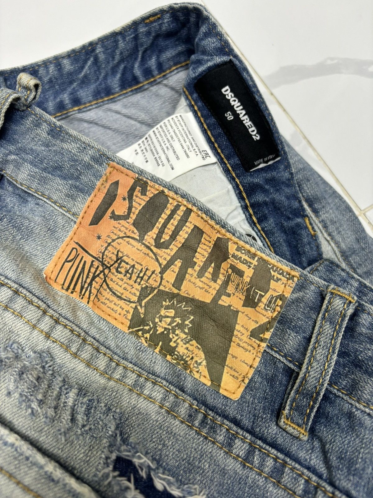 Dsquared2 DSQUARED2 🇮🇹 PUNK DISTRESSED DENIM ROCKSTAR JEANS Size US 34 / EU 50 - 10 Thumbnail