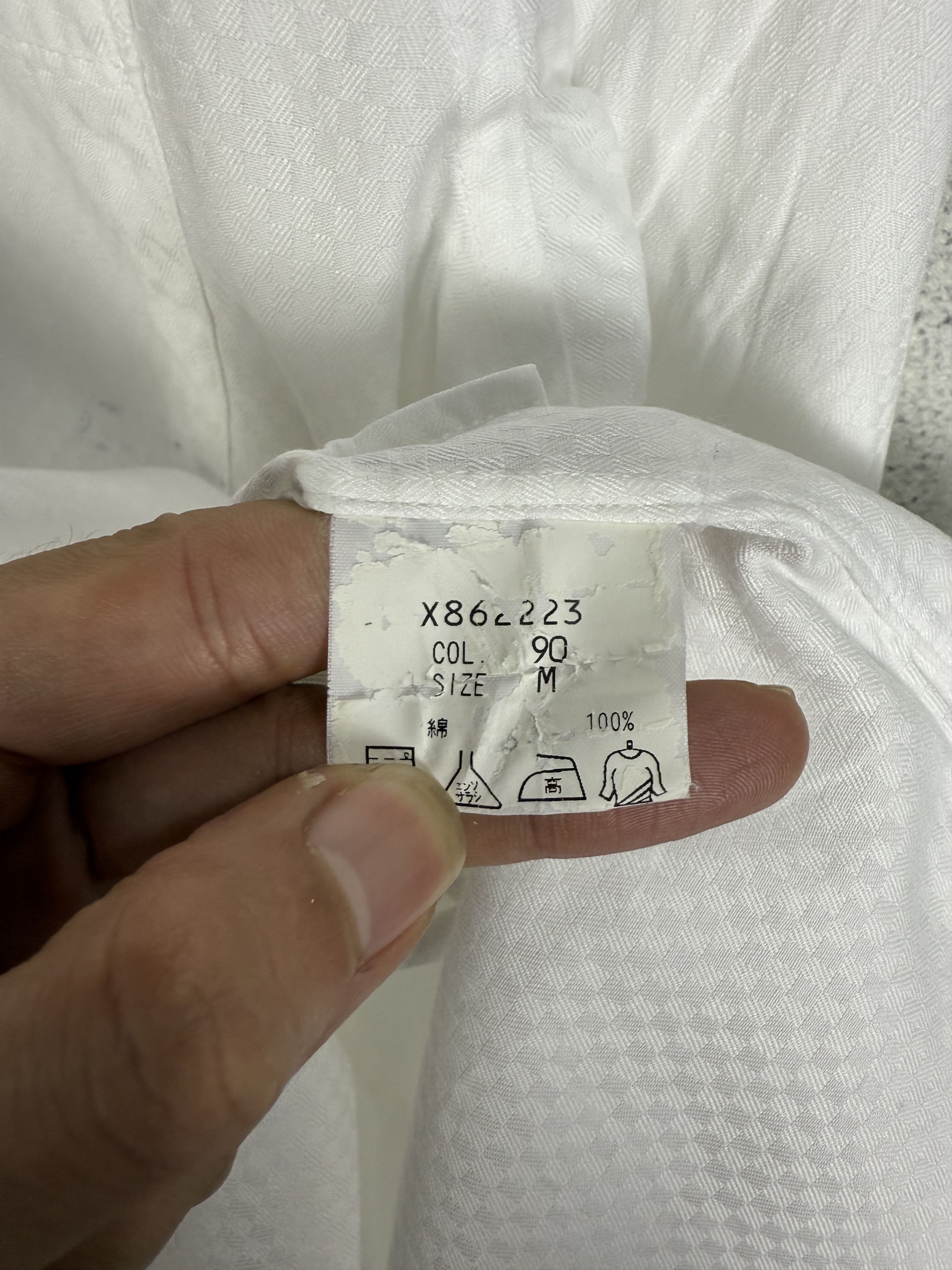 Yohji Yamamoto AAR Yohji Yamamoto Checkered Pattern Button Up White Shirt Size US M / EU 48-50 / 2 - 8 Thumbnail