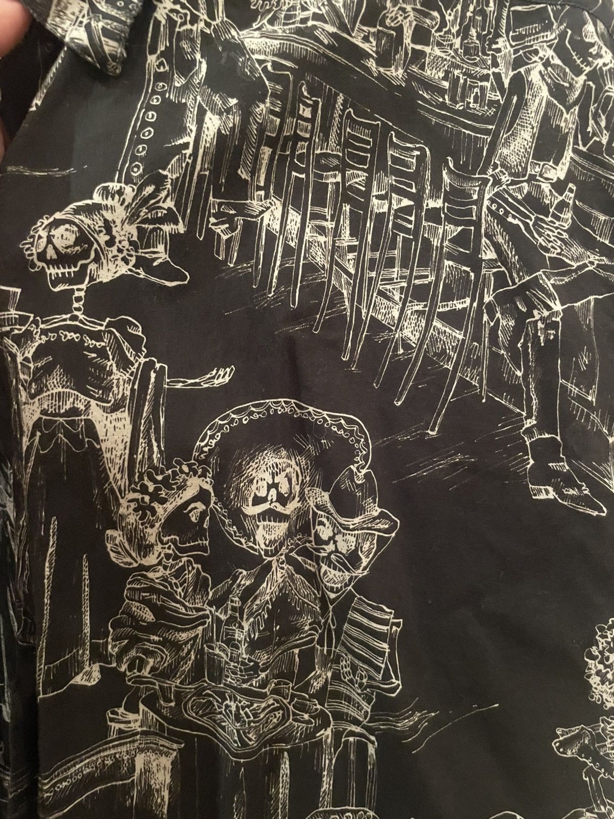 Saint Laurent Paris SS18 Mexican Skeleton Party Shirt 40 Size US M / EU 48-50 / 2 - 4 Thumbnail