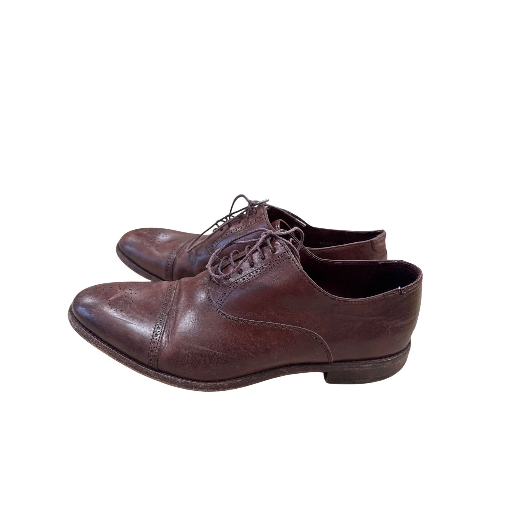 Paul Smith Paul Smith Mens Brown Leather Oxford Shoes Size 9 SKU 7039 Size US 9 / EU 42 - 4 Thumbnail