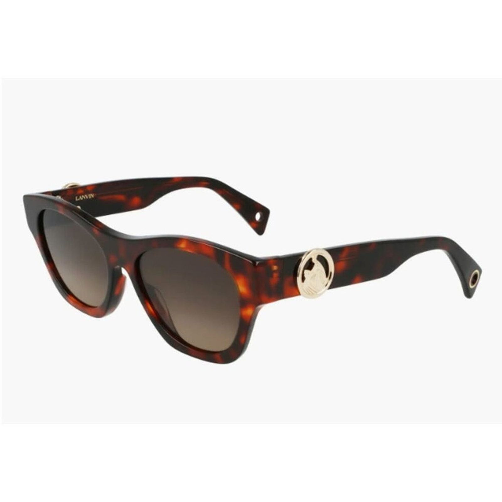 Lanvin Lanvin Mother & Child 55mm Rectangle Sunglasses Havana Red Size ONE SIZE - 3 Thumbnail