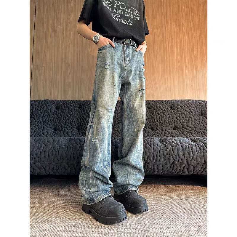 Designer × Jean × Vintage Washed Street Hip Hop Y2K Micro Flare Jeans Size US 34 / EU 50 - 1 Thumbnail