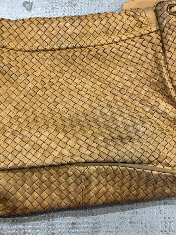 Designer × Giorgio Brato × Vintage 2000s Giorgio Brato Beige Woven Leather Shoulder Bag Size ONE SIZE - 6 Thumbnail
