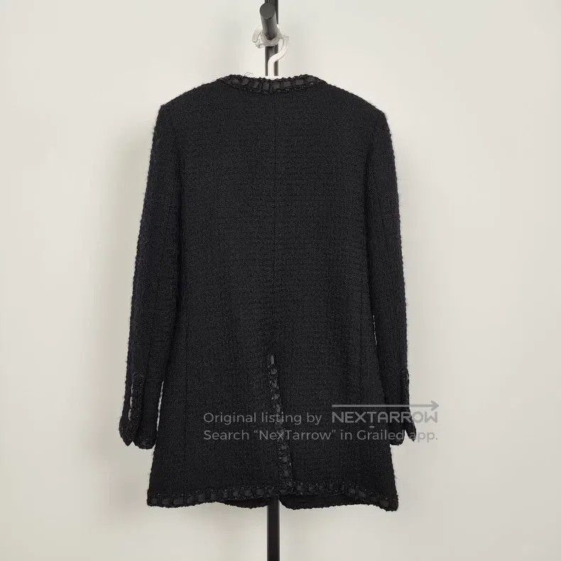 Chanel Chanel Tweed Roman black coat Size XXS / US 00 / IT 34 - 2 Thumbnail