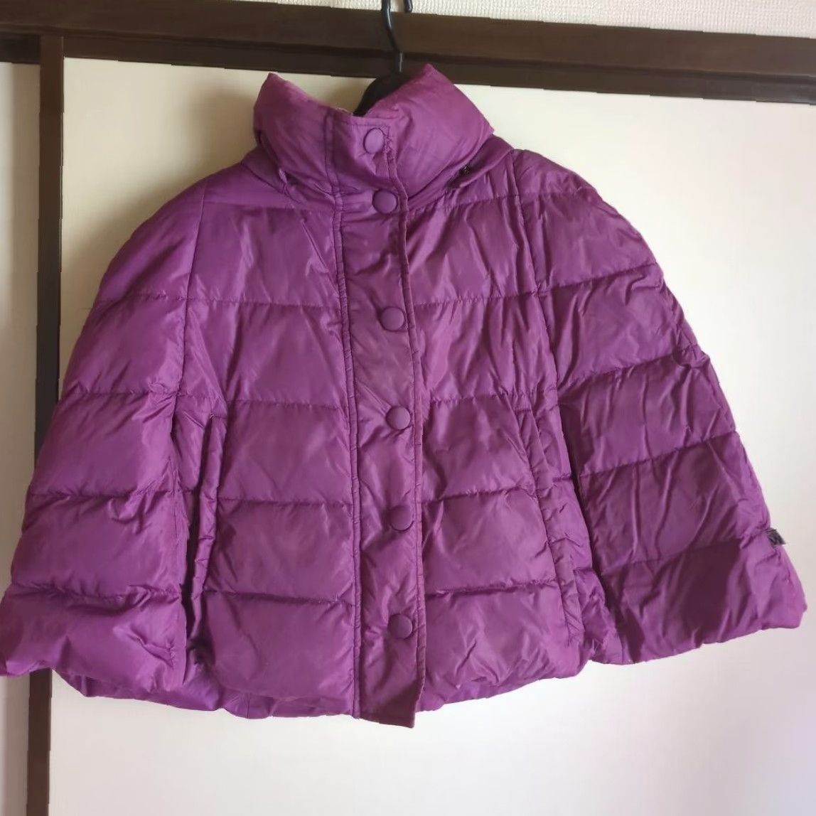 Max Mara MAXMARA WEEKEND Hooded Down Poncho Purple L Womens Size L / US 10 / IT 46 - 2 Thumbnail