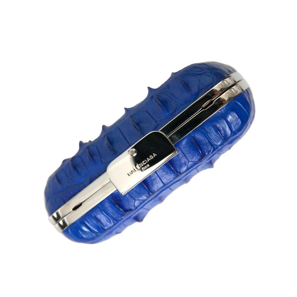 Balenciaga Balenciaga Electric Blue Crocodile Skin Clutch Size ONE SIZE - 6 Thumbnail
