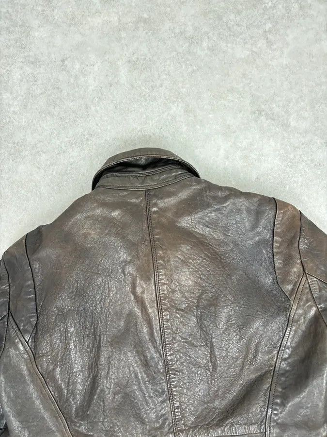 Diesel 2000s Diesel Brown Avant-Garde Multi-Pocket Leather Jacket Size US L / EU 52-54 / 3 - 6 Thumbnail
