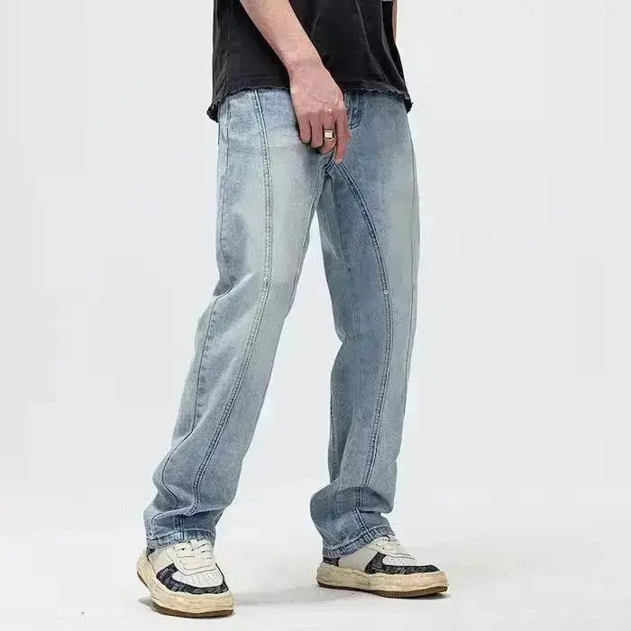Japanese Brand Stripe Embroidery Denim Jeans Size US 32 / EU 48 - 6 Thumbnail