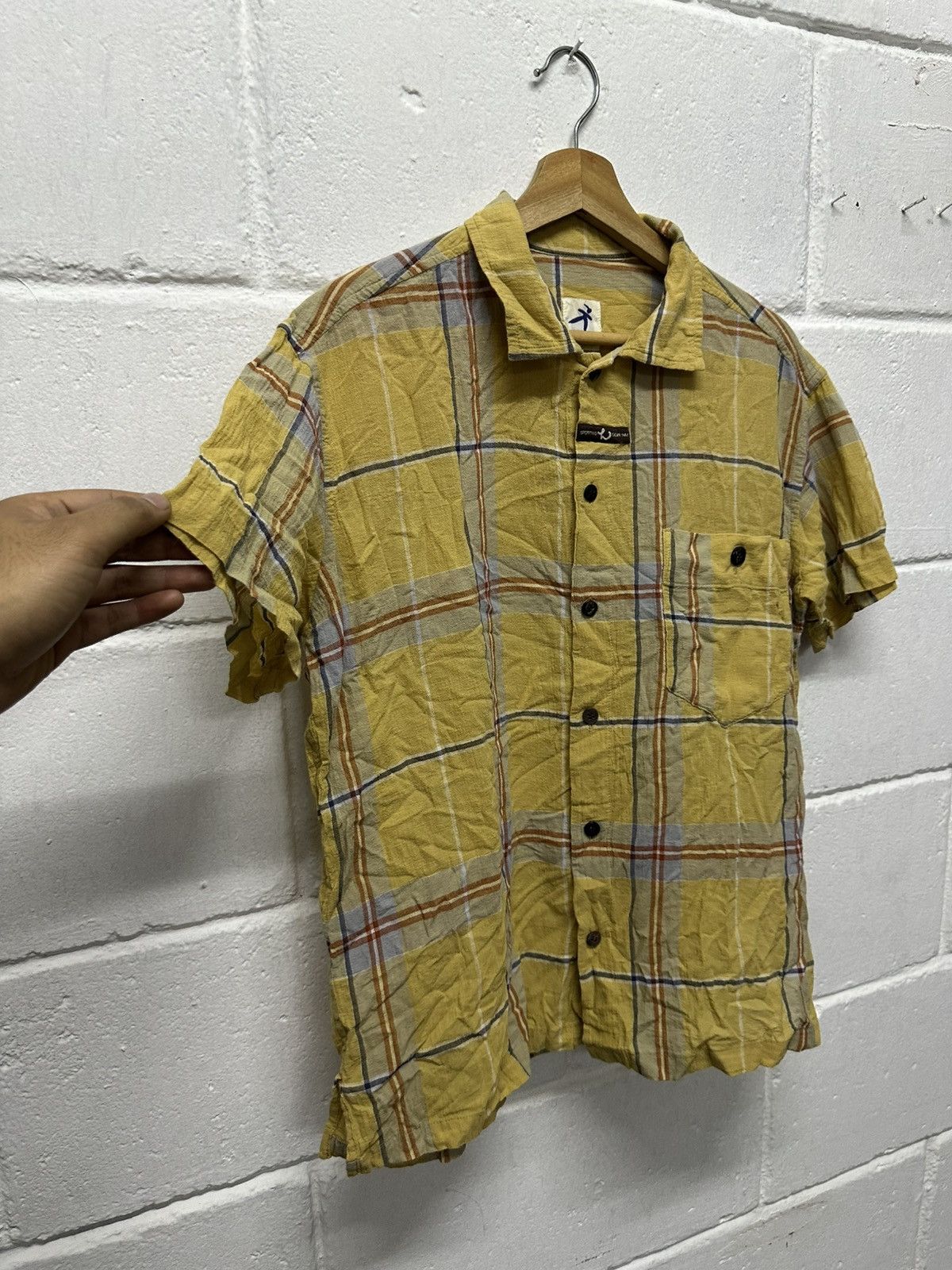 Hai Sporting Gear × Issey Miyake 1990- Hai Sporting Gear Cotton Single Pocket Button Up Shirt Size US M / EU 48-50 / 2 - 3 Thumbnail