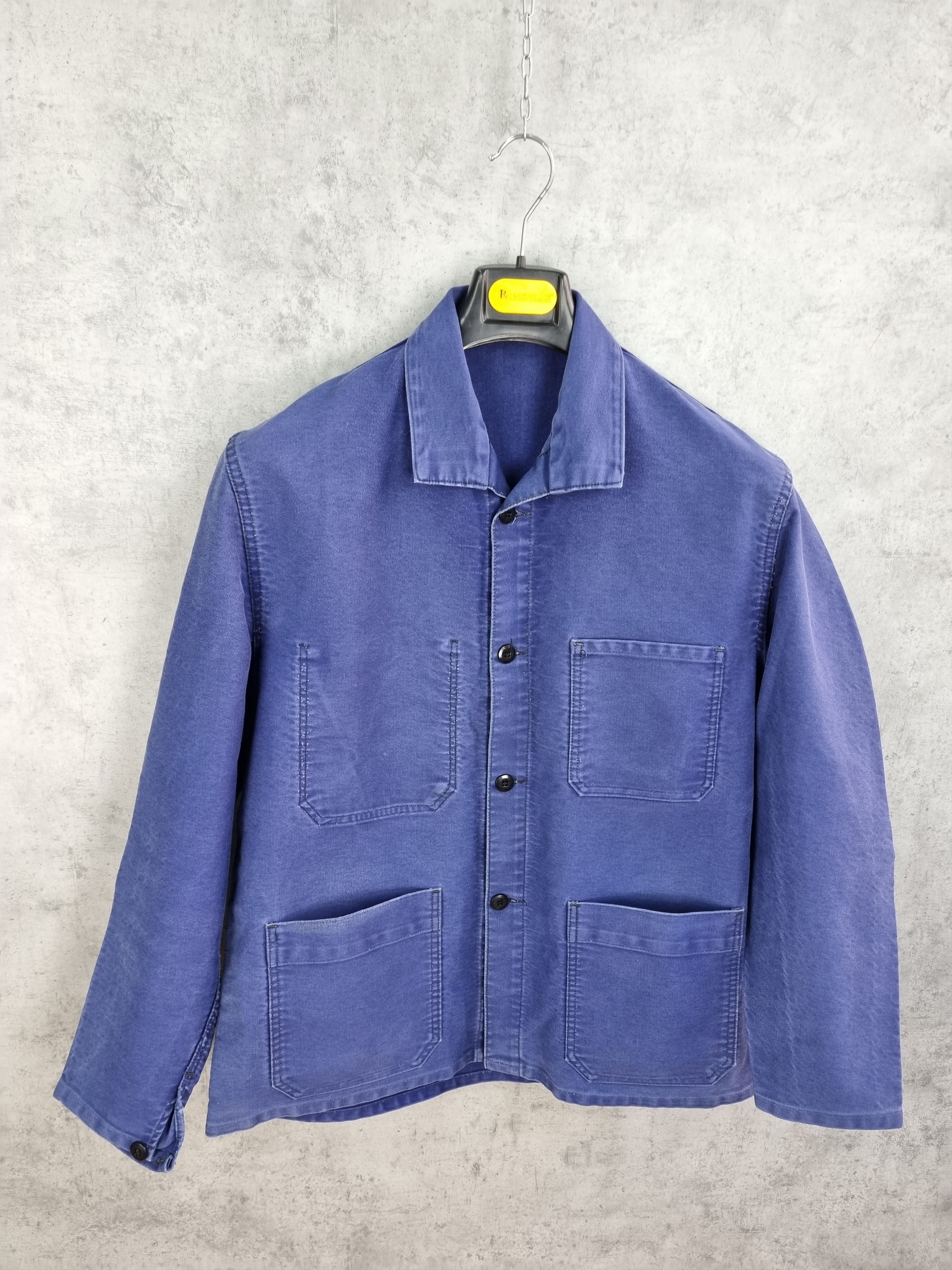 Le Laboureur Vintage French Chore Worker Relaxed Fit Faded Light Jacket Size US XL / EU 56 / 4 - 12 Thumbnail
