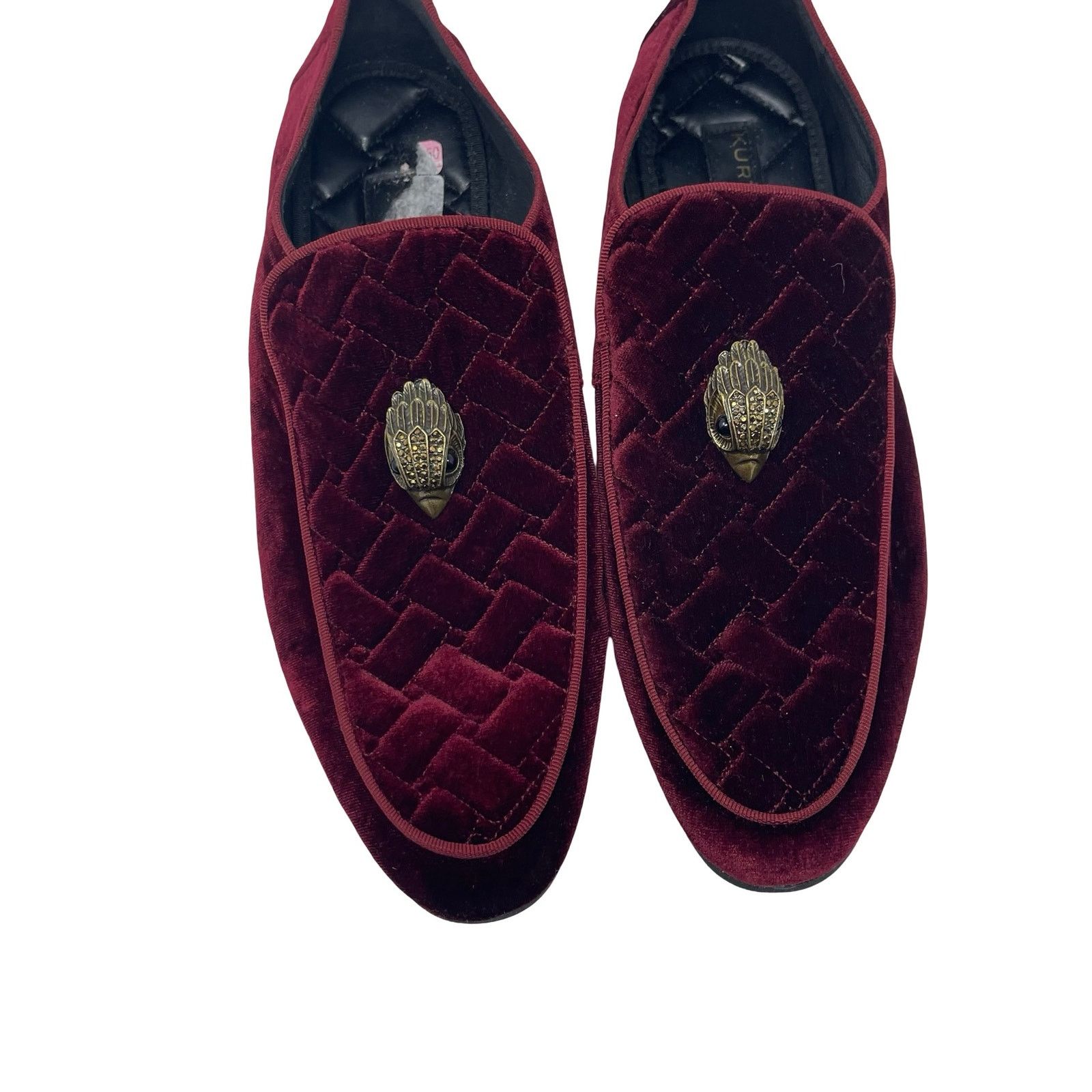 Kurt Geiger Kurt Geiger London Red Burgundy Velvet Hugh Venetian Loafer Size US 10.5 / EU 43-44 - 1 Thumbnail
