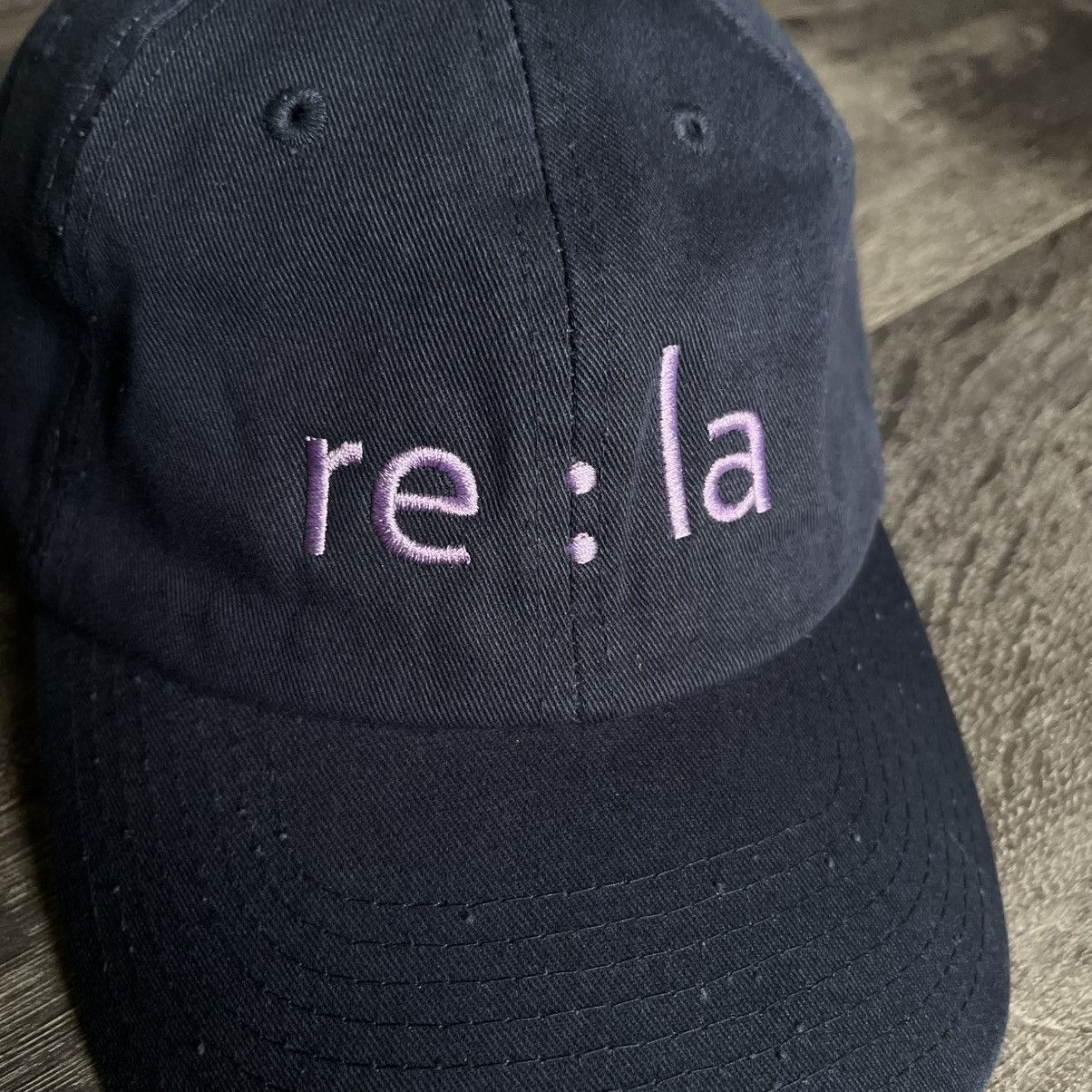 Vintage Regarding Los Angeles re:la Embroidered Hat Navy Viola Size ONE SIZE - 3 Thumbnail