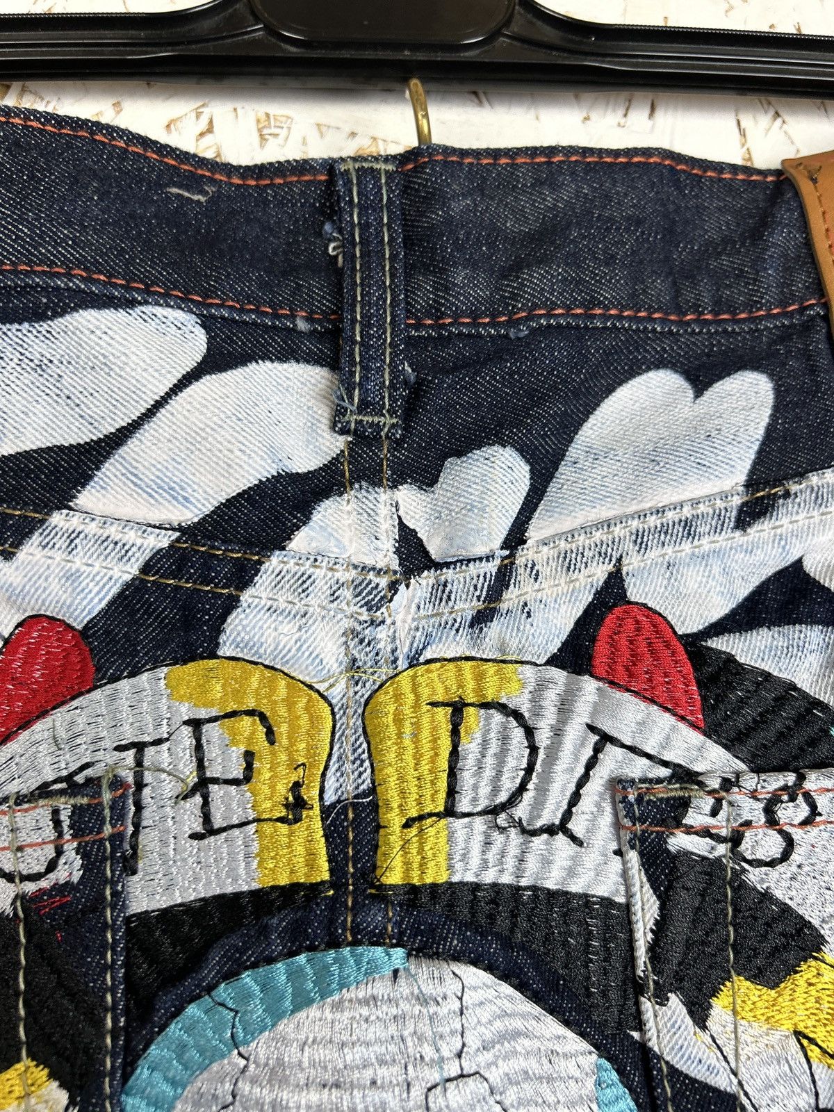 Ed Hardy Vintage 2008 Ed Hardy Audigier Love Dies Denim Jeans 36x32 Size US 36 / EU 52 - 3 Thumbnail