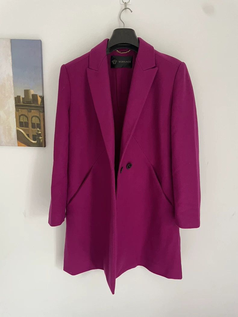 Versace Versace Pink Cashmere Coat L - dmc Size US L / EU 52-54 / 3 - 1 Thumbnail
