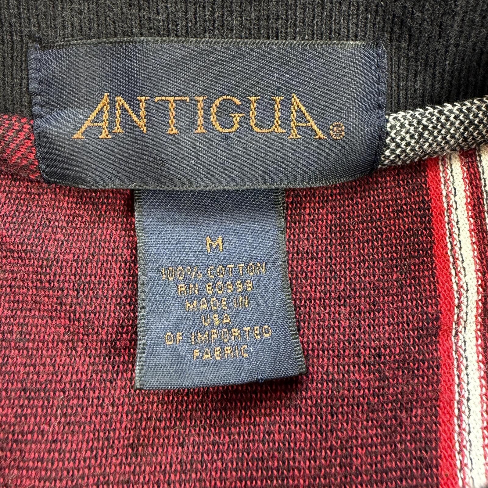 Antigua Vintage 90s Wisconsin Badgers Striped Polo Shirt Mens M Size US M / EU 48-50 / 2 - 4 Thumbnail