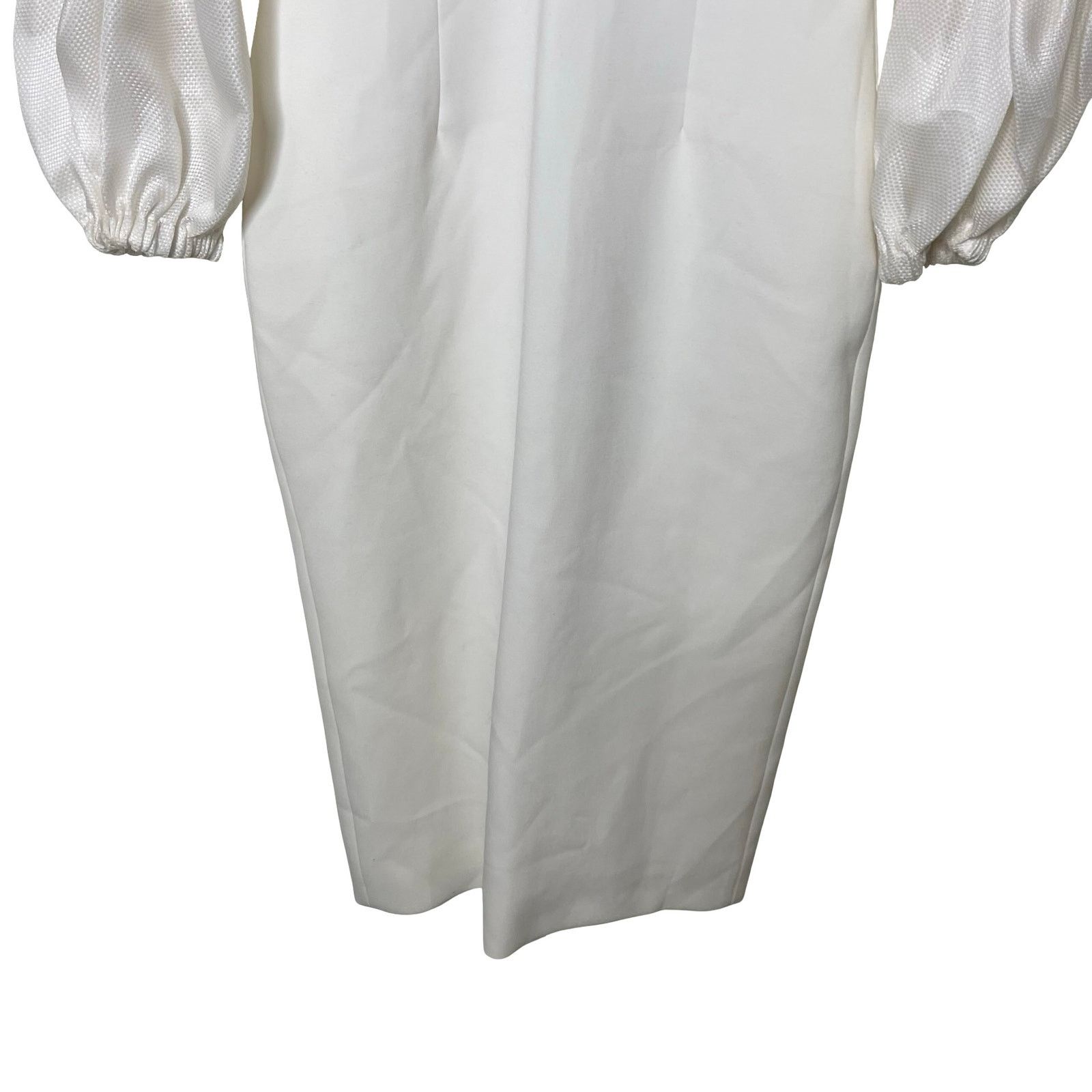 ROKSANDA ROKSANDA Lena Tulle-Trimmed Cady Midi Ivory Dress sz US 6 Size M / US 6-8 / IT 42-44 - 6 Thumbnail