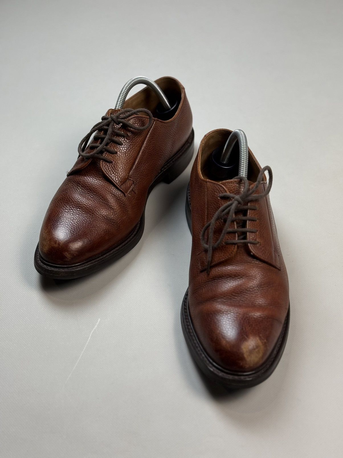 Other Joseph Cheaney Deal Mahogany Grain Leather Derby Shoes Size US 11 / EU 44 - 8 Thumbnail