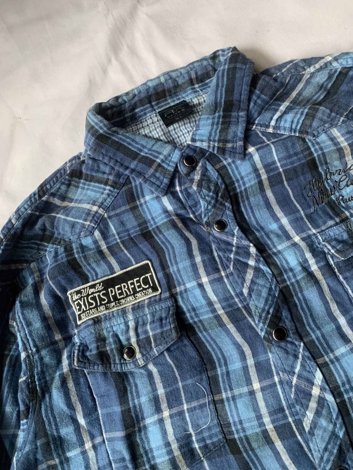 Japanese Brand Japanese Russ K Poem Plaid Flannel Size US XL / EU 56 / 4 - 6 Thumbnail