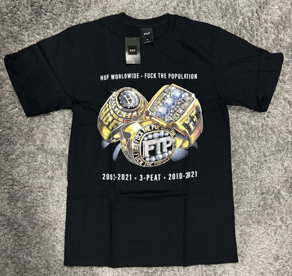 Fuck The Population × Huf FTP x Huf 3 Peat Tee Size US M / EU 48-50 / 2 - 1 Thumbnail