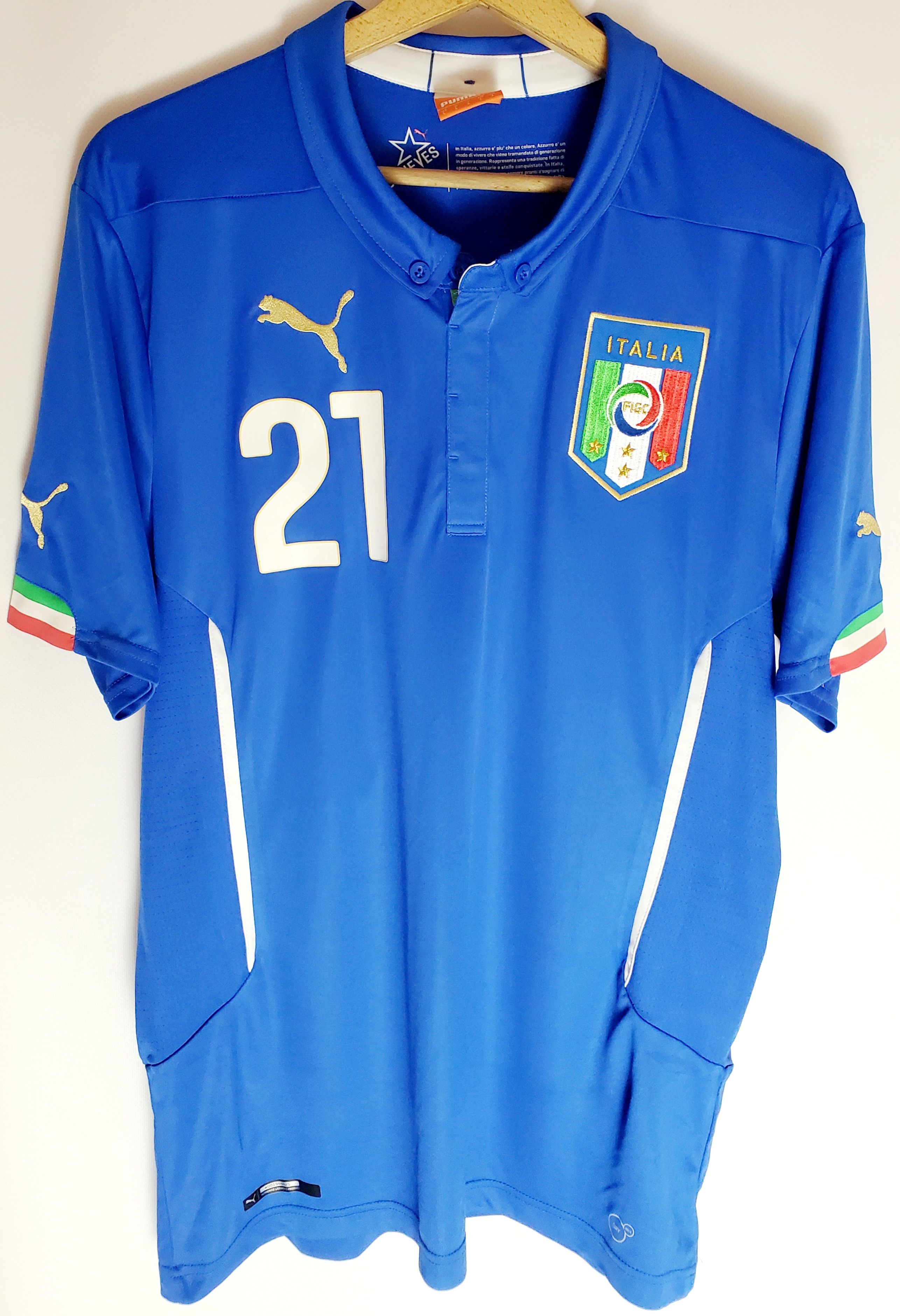 Puma Authentic Andrea Pirlo Italy 2014 World Cup Jersey perfect Size US L / EU 52-54 / 3 - 3 Thumbnail