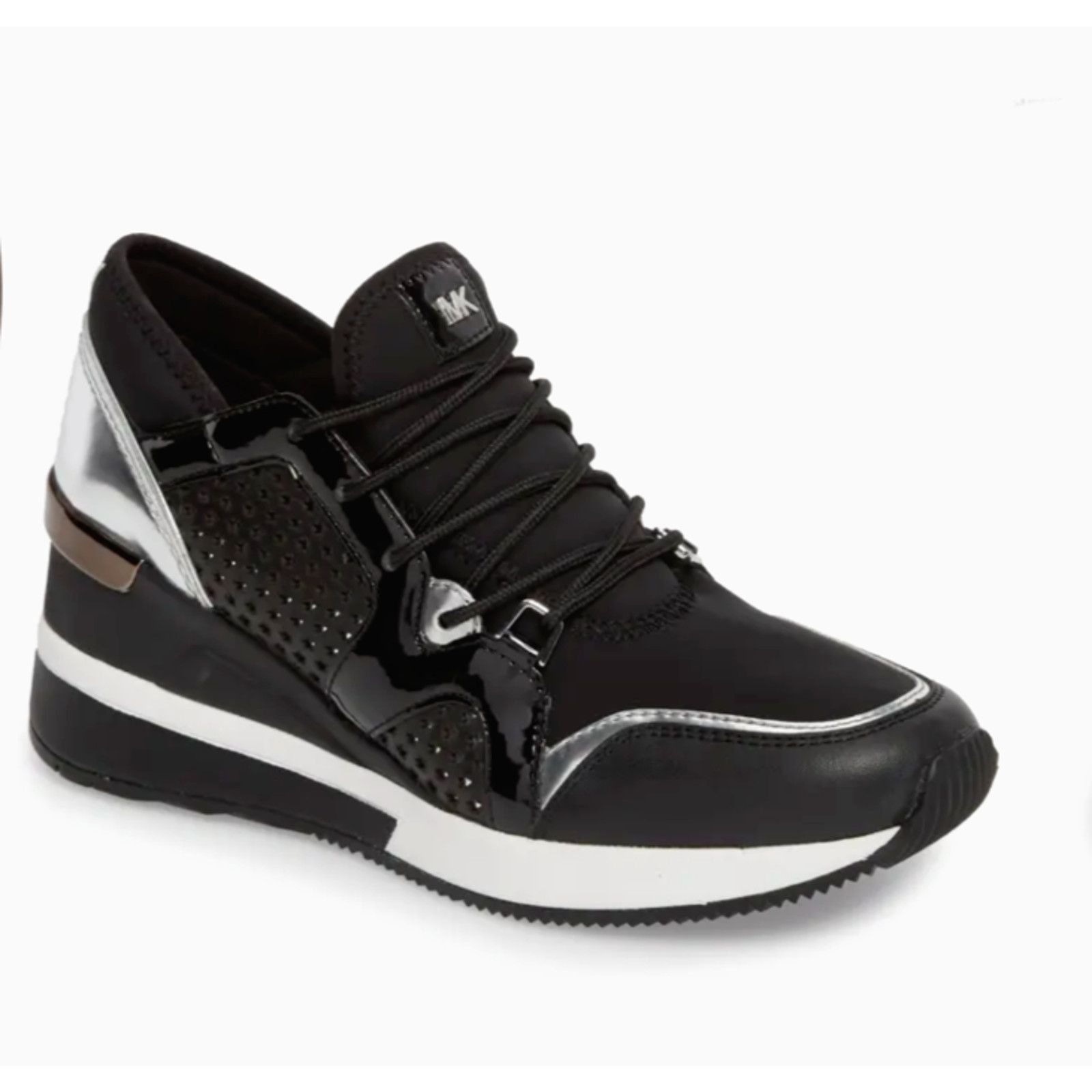Michael Kors Michael Kors Black Scout Trainer Scuba Leather Sneaker 9 Size US 9 / IT 39 - 1 Thumbnail