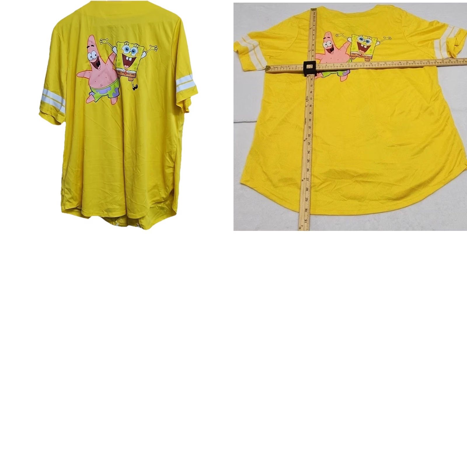 Nickelodeon Nickelodeon SpongeBob Baseball Jersey Shirt Mens 2XL Yellow Patrick Button Up Size US XXL / EU 58 / 5 - 8 Thumbnail