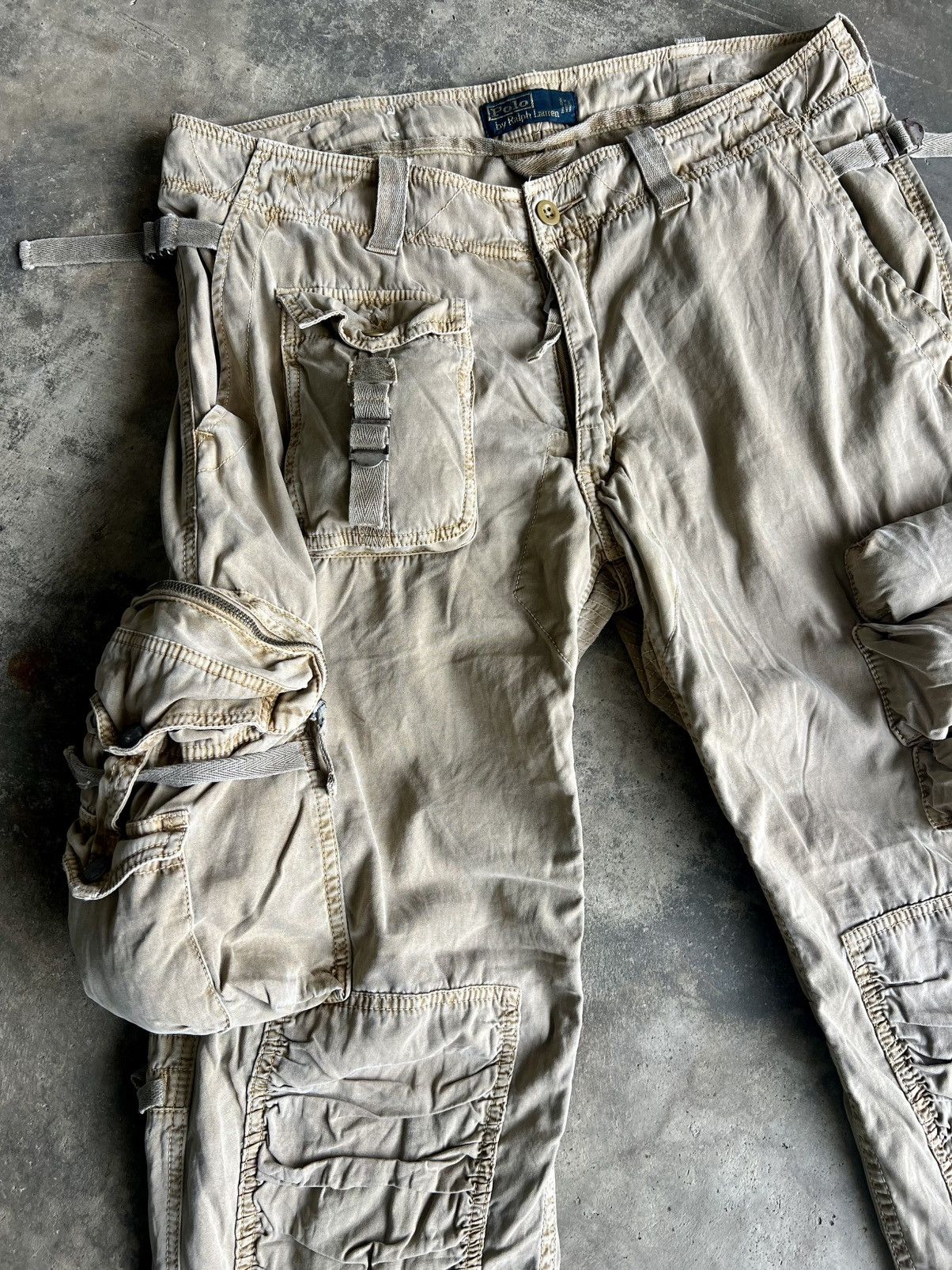 Polo Ralph Lauren Crazy Vintage 90s Polo RL Baggy Wide Leg Cargo Pants Size US 36 / EU 52 - 5 Thumbnail