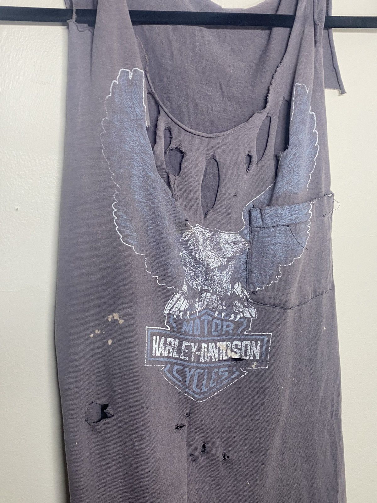 Harley Davidson 1970’s/80’s Harley Davidson Oklahoma City Thrashed Tank Top Size US S / EU 44-46 / 1 - 3 Thumbnail