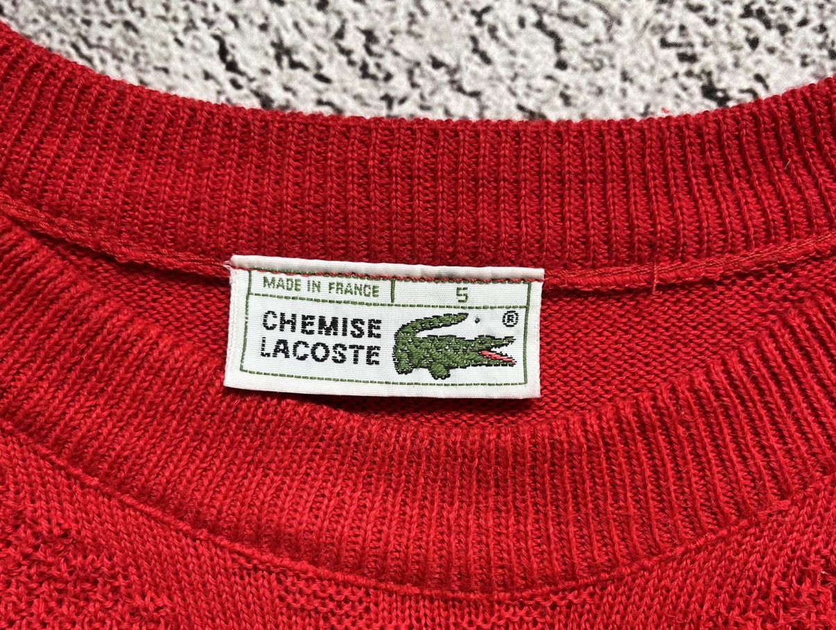 Lacoste Vintage Lacoste Diamond Knit Sweater Red Size US L / EU 52-54 / 3 - 9 Thumbnail