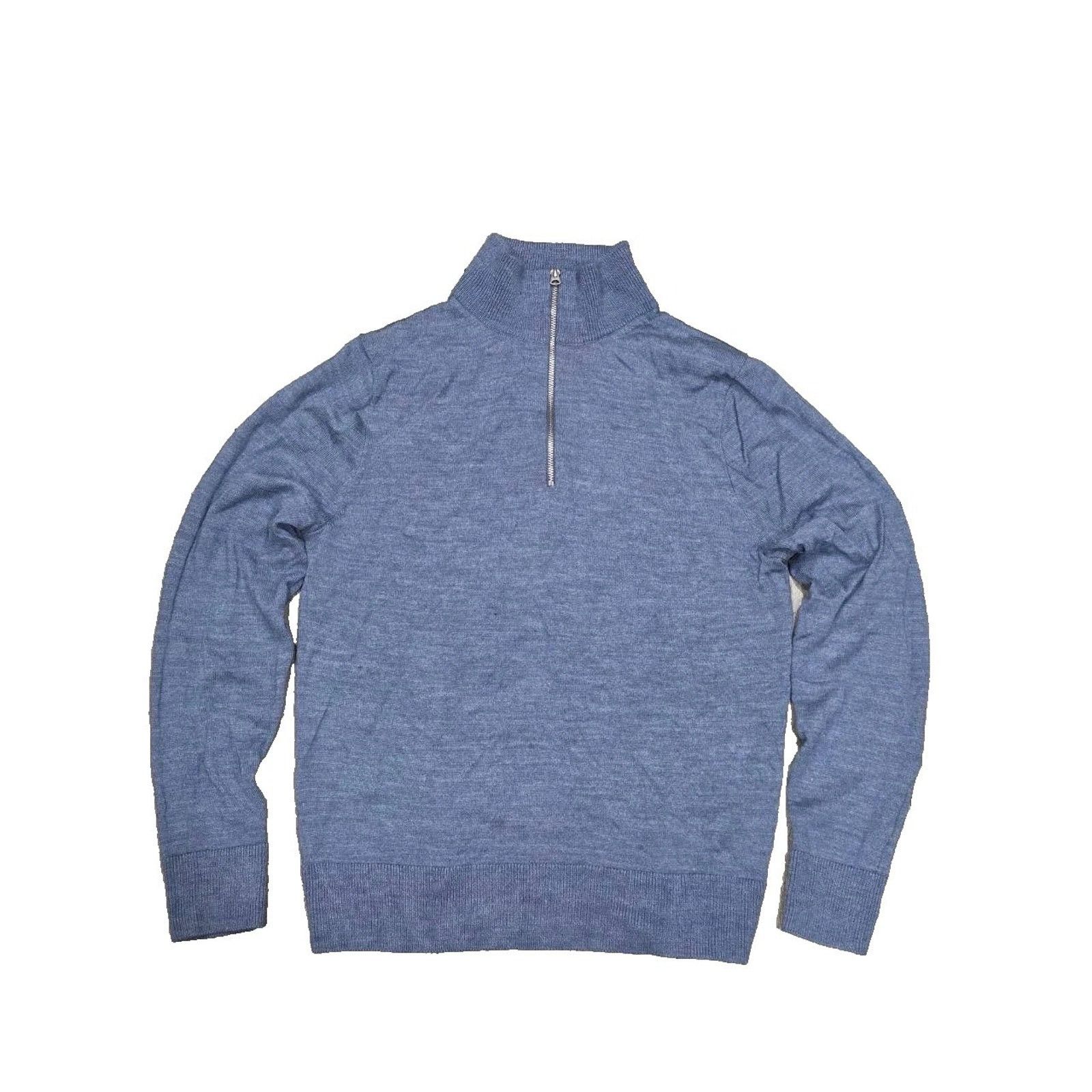 J.Crew J.Crew Blue 1/4 Zip Merino Neck Pullover Small A003327 Size S / US 4 / IT 40 - 8 Thumbnail