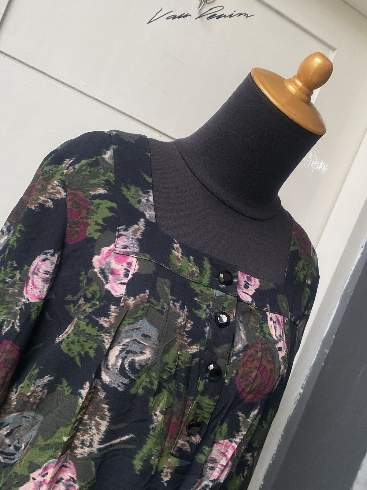 Anna Sui ANNA SUI Flower Motive Dress Size S / US 4 / IT 40 - 4 Thumbnail