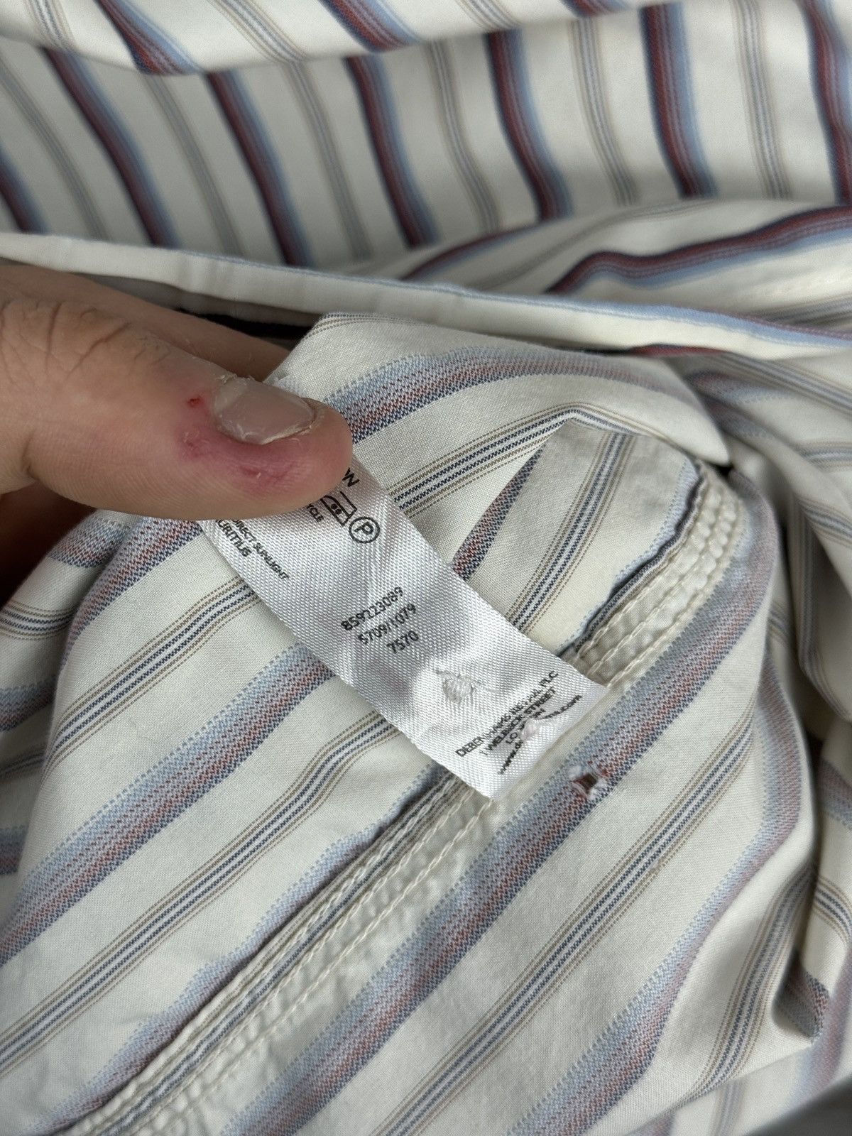 Nigel Cabourn Mens Vintage NIGEL CABOURN UTILITY shirts button up striped Size US XL / EU 56 / 4 - 13 Thumbnail