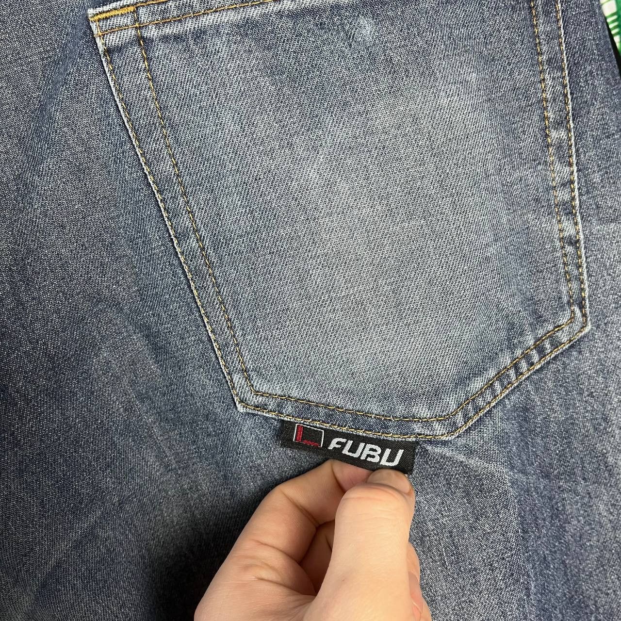 Fubu Vintage 90s FUBU Relaxed Rap Baggy Blue Faded Denim Pants Size US 40 / EU 56 - 10 Thumbnail