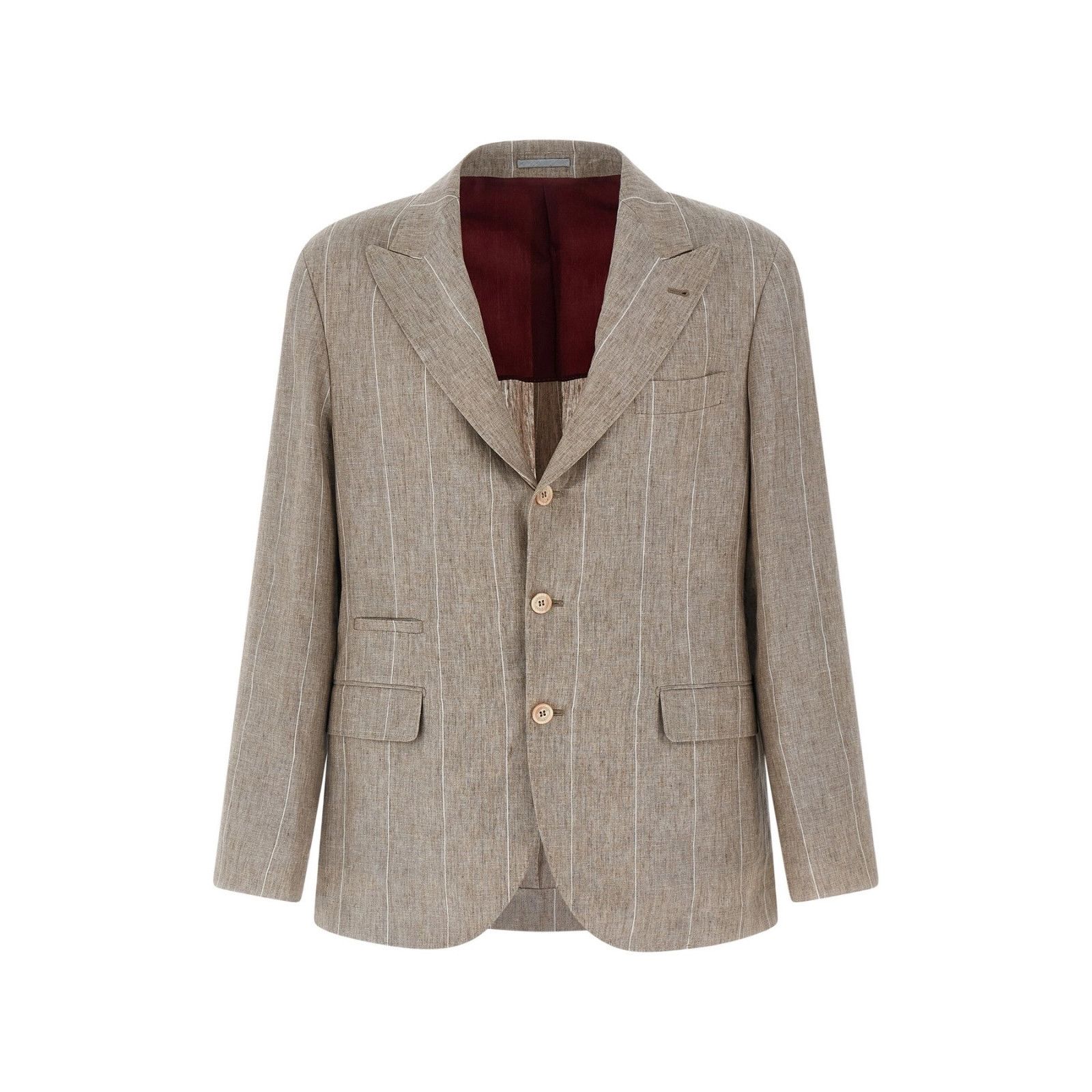 Brunello Cucinelli BRUNELLO CUCINELLI Multicolor Linen Blazer Jacket New & Auth Size US L / EU 52-54 / 3 - 1 Thumbnail